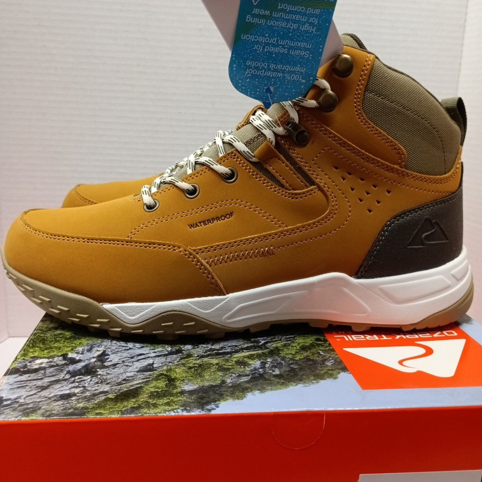 Other Men's Ozark Trail Waterproof Hiking Boots Size 10.5 Wheat Size US 10.5 / EU 43-44 - 4 Thumbnail