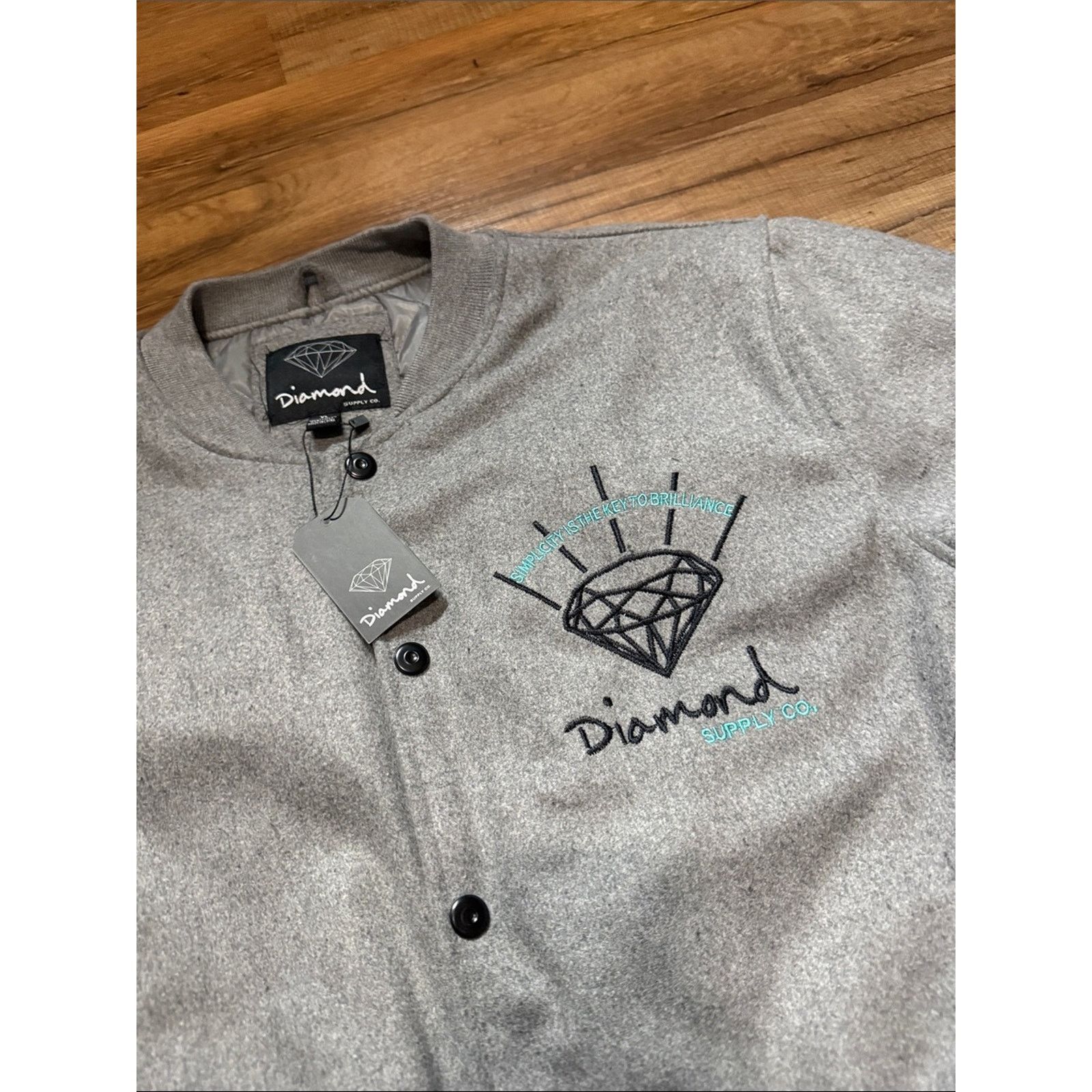Diamond Supply Co. Diamond Supply Co Button Up Bomber Varsity Jacket Size US XL / EU 56 / 4 - 3 Thumbnail