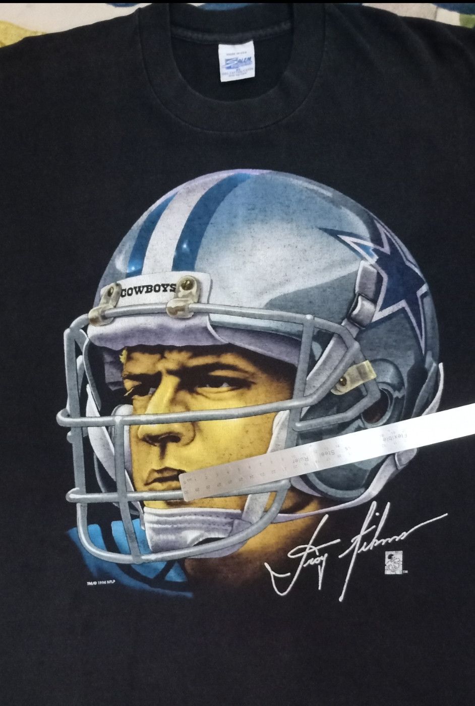 NFL × Salem Sportswear × Vintage Vintage 90s NFL Dallas Cowboys Troy Aikman T-shirt Size US XXL / EU 58 / 5 - 12 Thumbnail