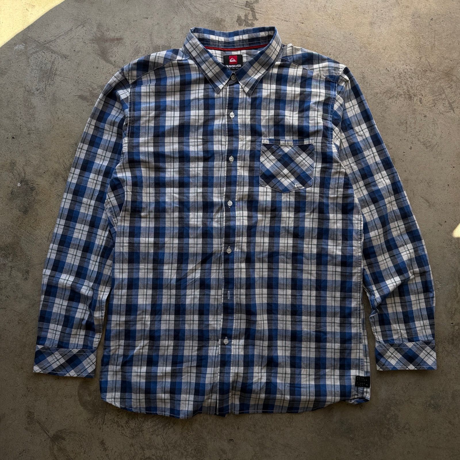 Quicksilver Vtg y2k Quiksilver Blue Plaid Long Sleeve Button Down Shirt Size US XXL / EU 58 / 5 - 2 Thumbnail