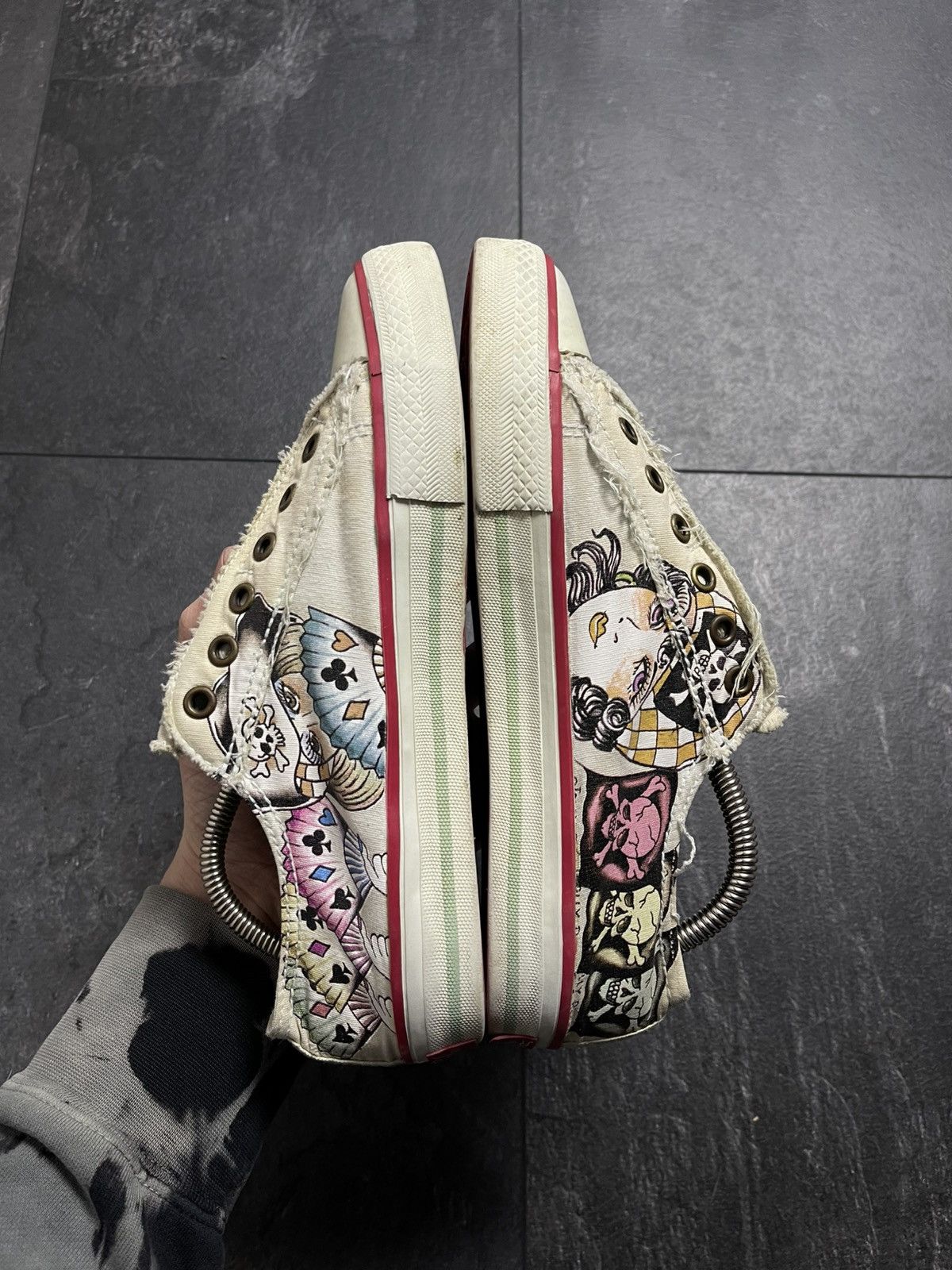 Christian Audigier × Ed Hardy × Vintage Vintage Ed Hardy Tattoo Print Sneakers Size US 7 / IT 37 - 12 Thumbnail