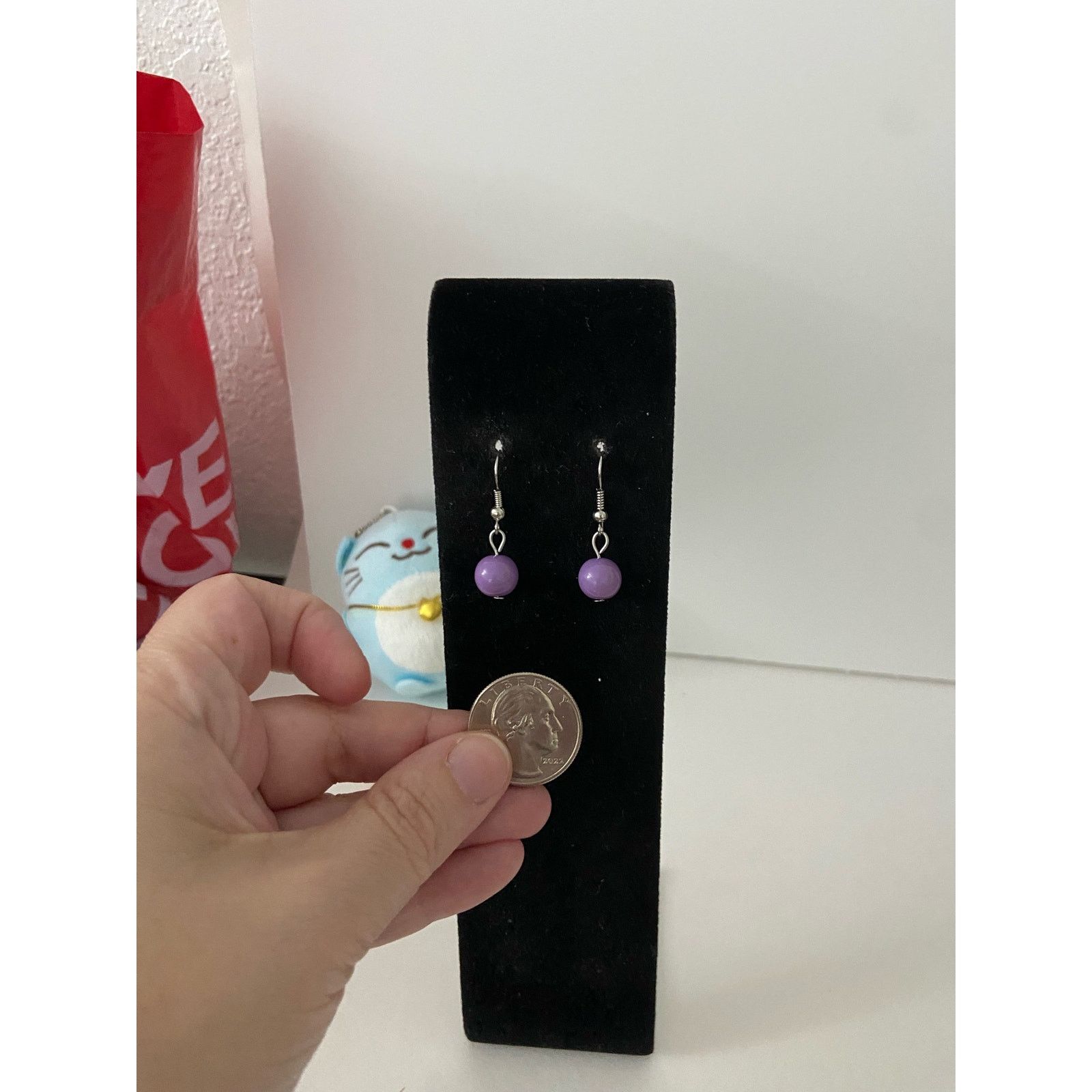 Other purple bead earrings Size ONE SIZE - 2 Thumbnail