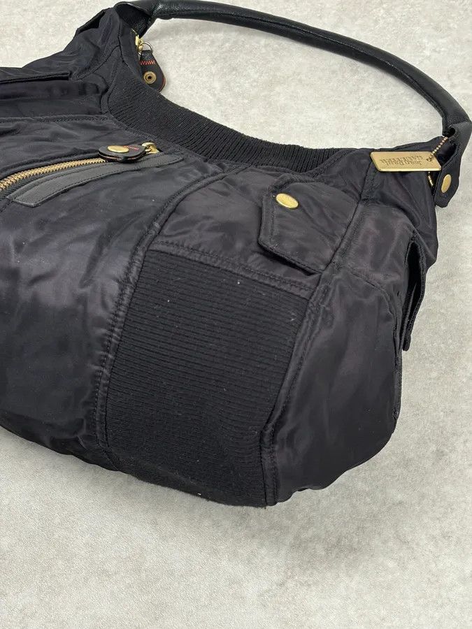 Jean Paul Gaultier 2000s Jean Paul Gaultier Black Nylon Multi-Pocket Hobo Bag Size ONE SIZE - 6 Thumbnail