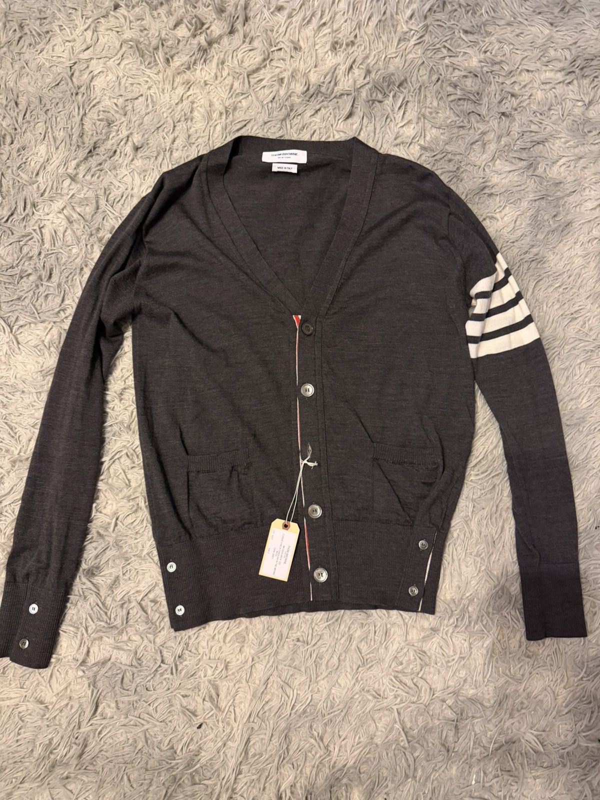 Thom Browne Med Grey Cardigan Size US M / EU 48-50 / 2 - 1 Thumbnail