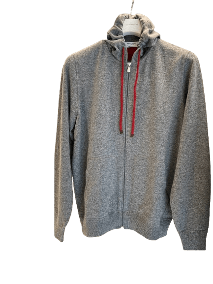 Brunello Cucinelli o1w1db10125 Cashmere Cardigan in Grey Size US M / EU 48-50 / 2 - 1 Thumbnail