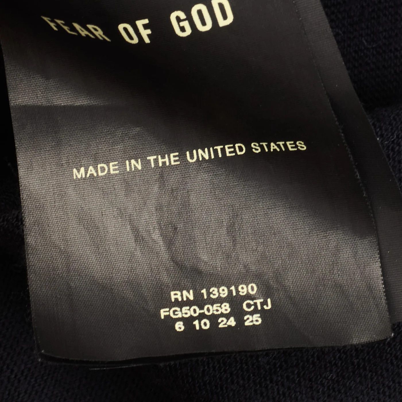 Fear of God FEAR OF GOD Seventh Collection Black Cotton T-Shirt Size US L / EU 52-54 / 3 - 5 Thumbnail