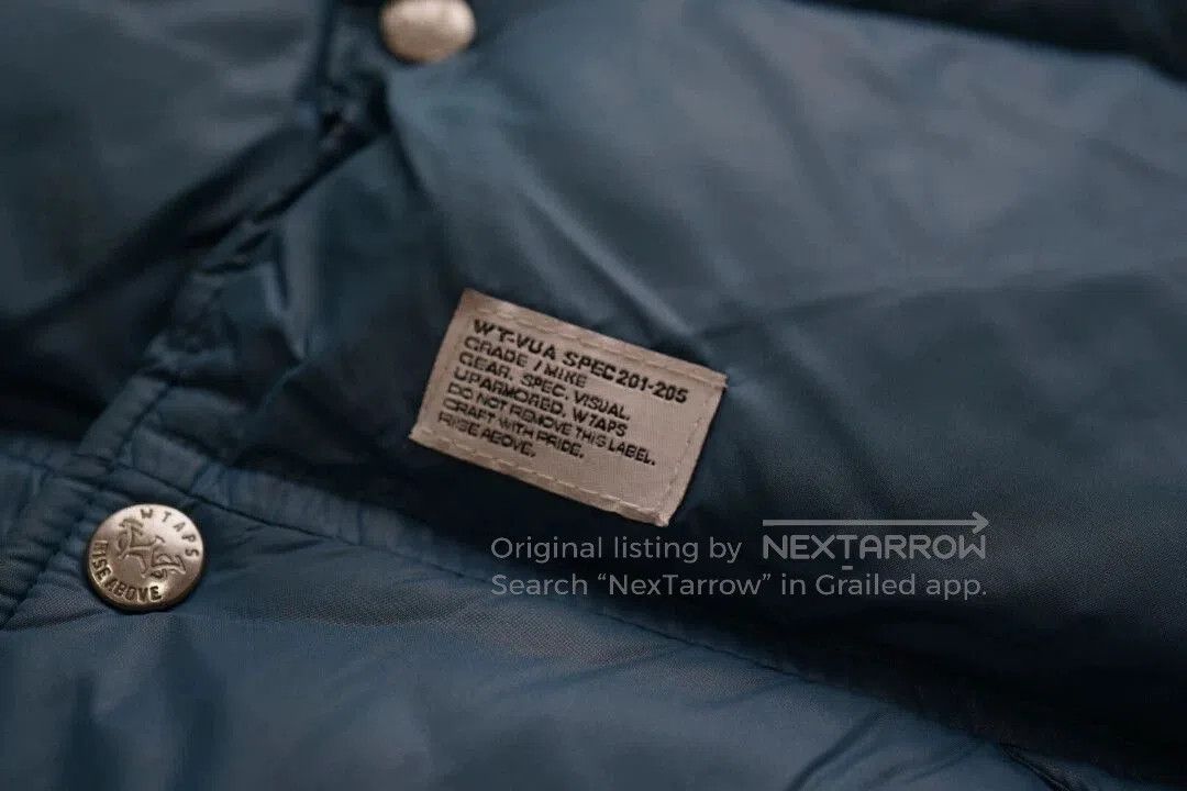 Wtaps Blue Puffer Vest with Button Closure - Size M. Size US M / EU 48-50 / 2 - 6 Thumbnail