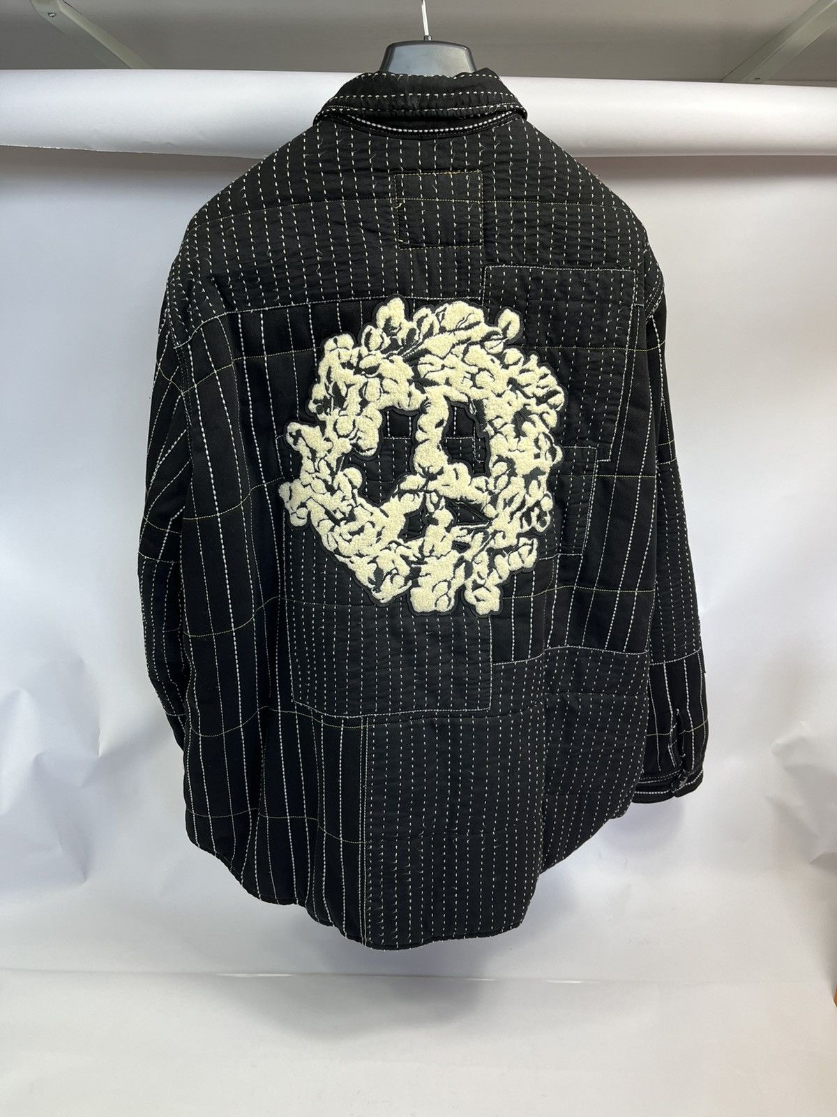 DENIM TEARS × Levi's Embroidered Black oversized quilted Jacket Size US XL / EU 56 / 4 - 2 Thumbnail