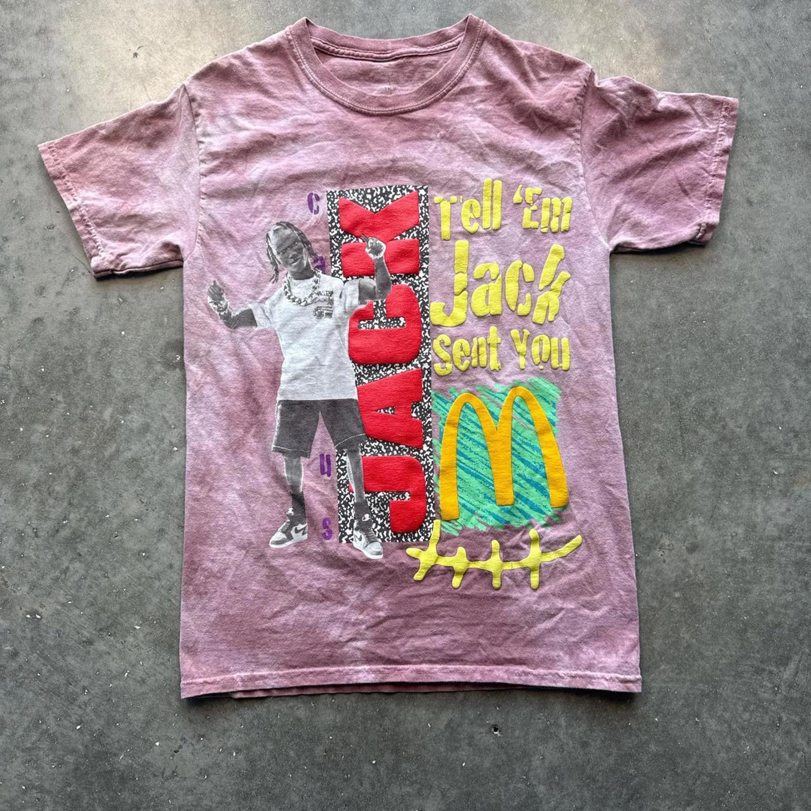 Travis Scott Travis Scott McDonald's "Jack Sent You" Pink T-Shirt Size US M / EU 48-50 / 2 - 1 Thumbnail