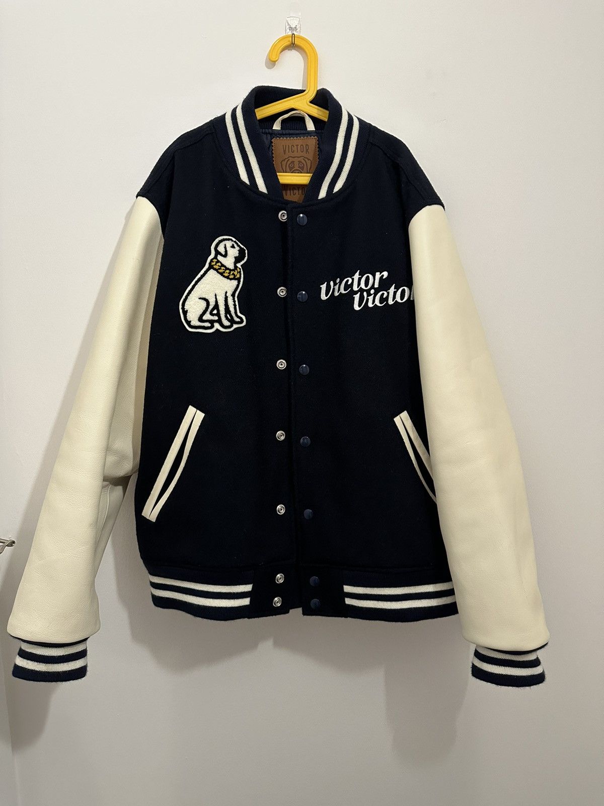 Human Made Human Made Victor Varsity Jacket Navy | Grailed