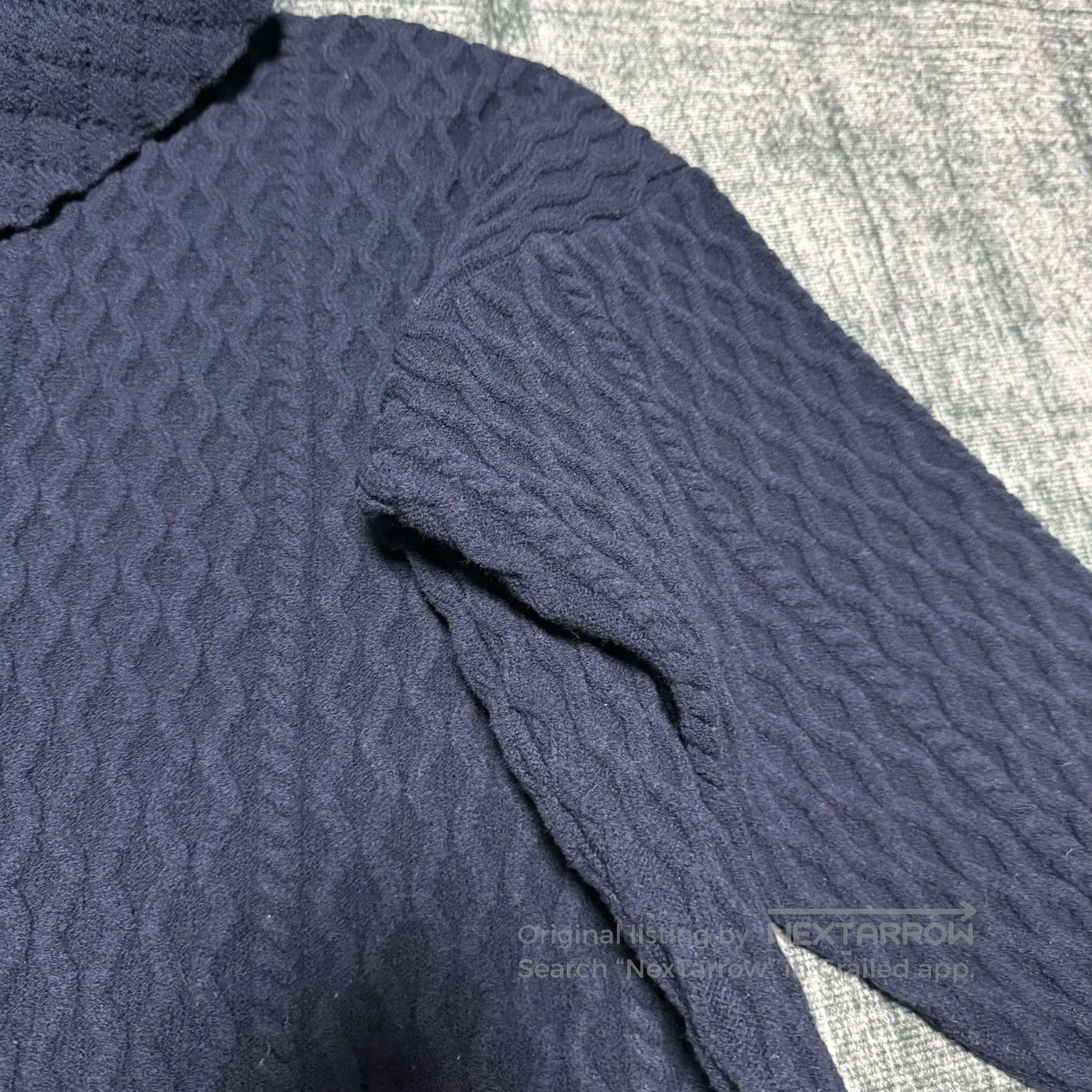Loewe Loewe Navy Ribbed Zip Sweater. Size US M / EU 48-50 / 2 - 3 Thumbnail
