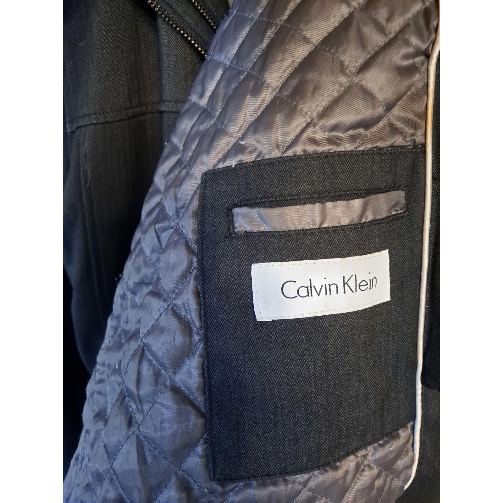 Calvin Klein Calvin Klein Wool Blend Double Zipper Heavyweight Black Coat Size US M / EU 48-50 / 2 - 6 Thumbnail