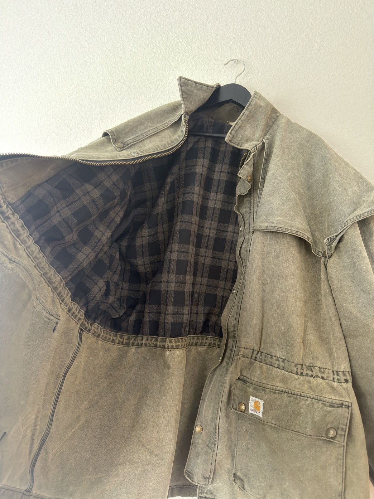 Carhartt VTG Carhartt Army Green Jacket Size US XL / EU 56 / 4 - 4 Thumbnail