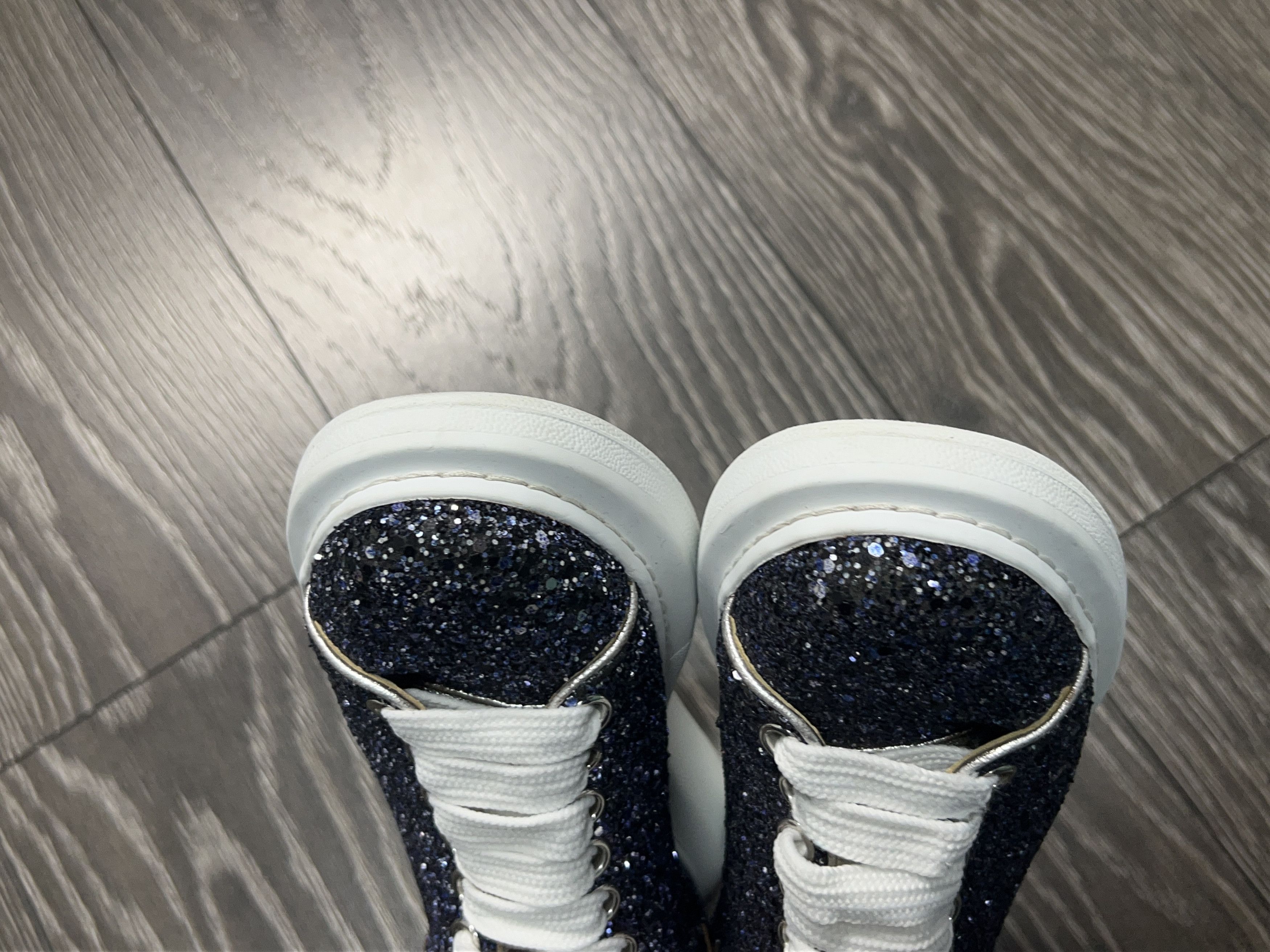 Womens Oversized Glitter Sneakers Shoes Size 36 1/2 US 6.5
