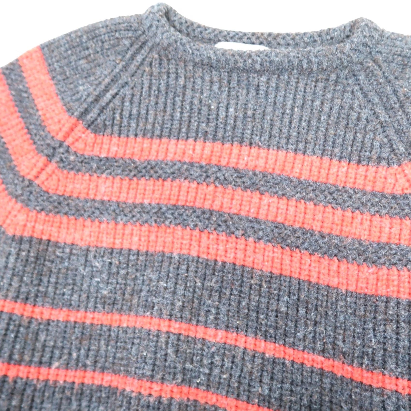 Loft VINTAGE loft & brownstone Sweater Mens L Gray 90s grey and red stripe wool blend knit Men Size US L / EU 52-54 / 3 - 2 Thumbnail