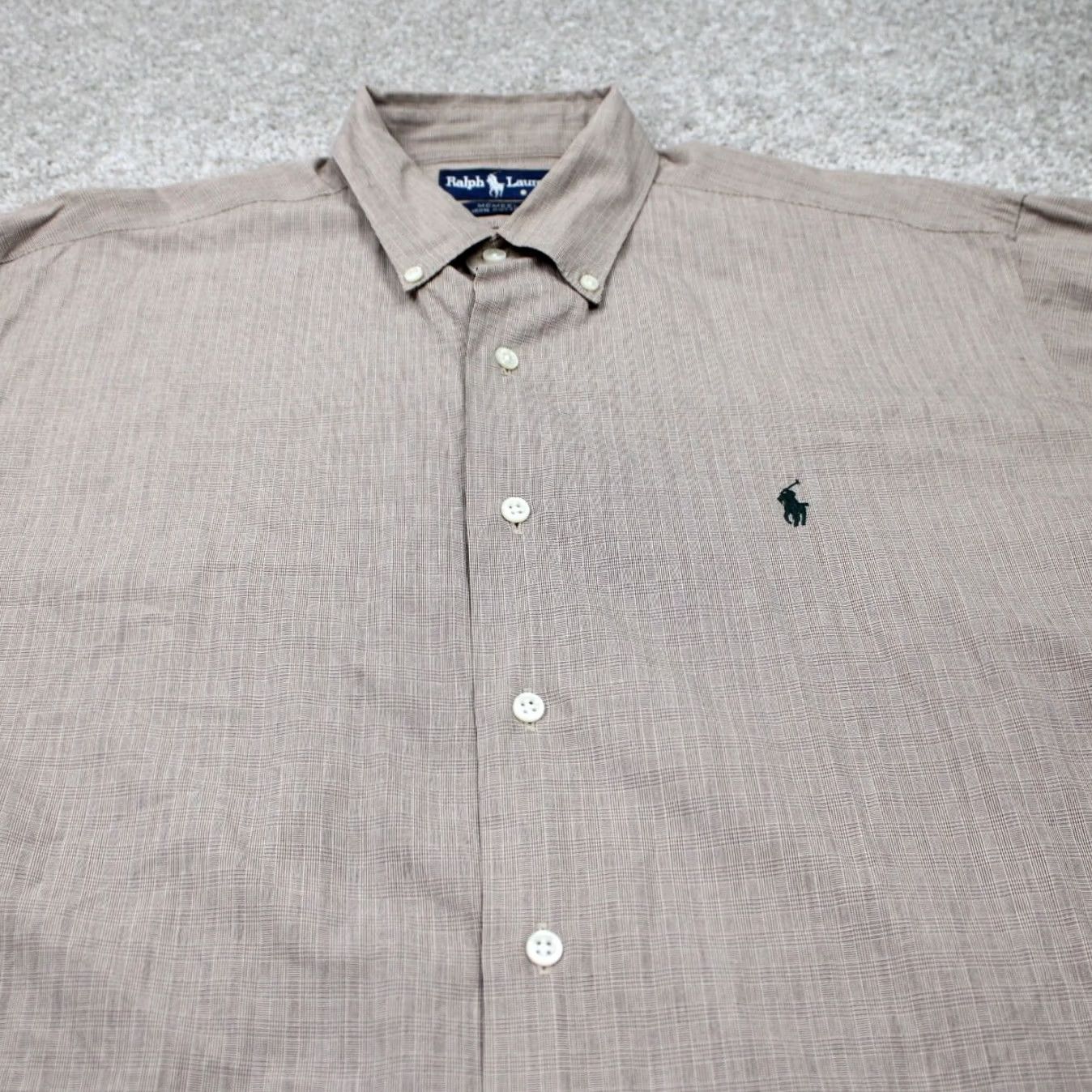 Ralph Lauren Ralph Lauren McMeel Shirt Mens Large Brown Long Sleeve Cotton Button Down Size US L / EU 52-54 / 3 - 6 Thumbnail