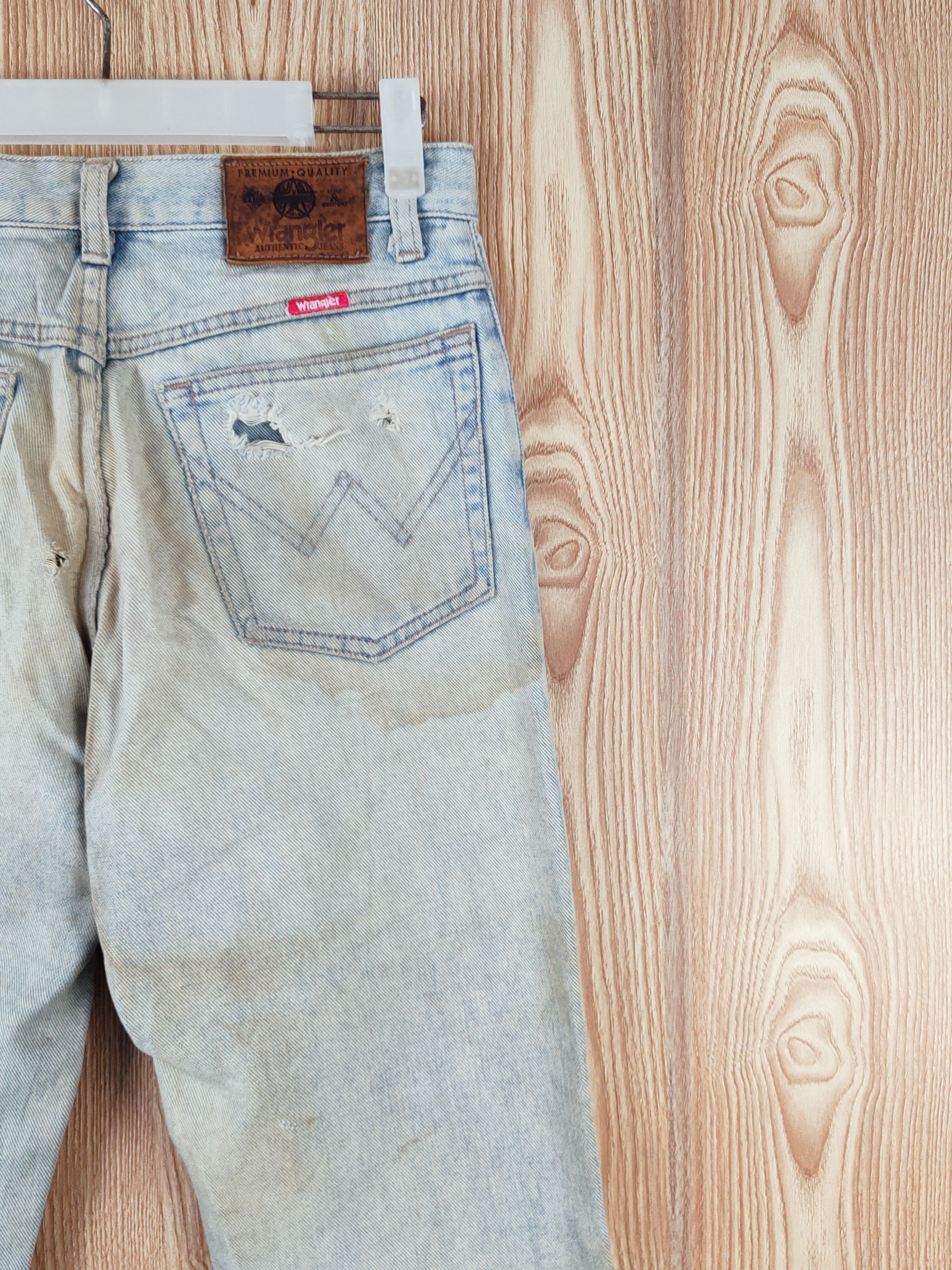 Vintage Wrangler vintage Blue Faded Distressed Ripped Jeans #S2773 Size US 28 / EU 44 - 10 Thumbnail