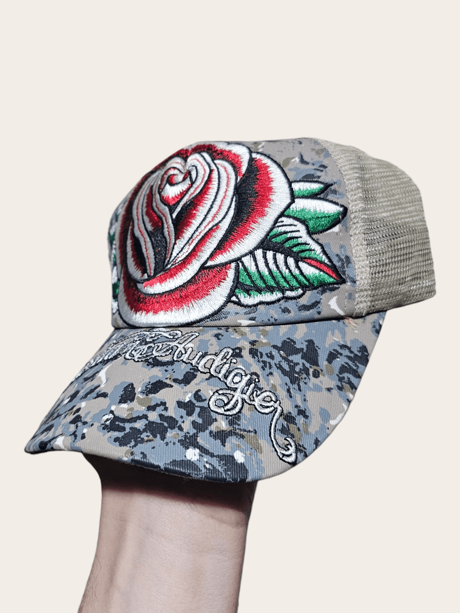 Christian Audigier Christian Audiger Rose Tattoo y2k Hat Size ONE SIZE - 3 Thumbnail