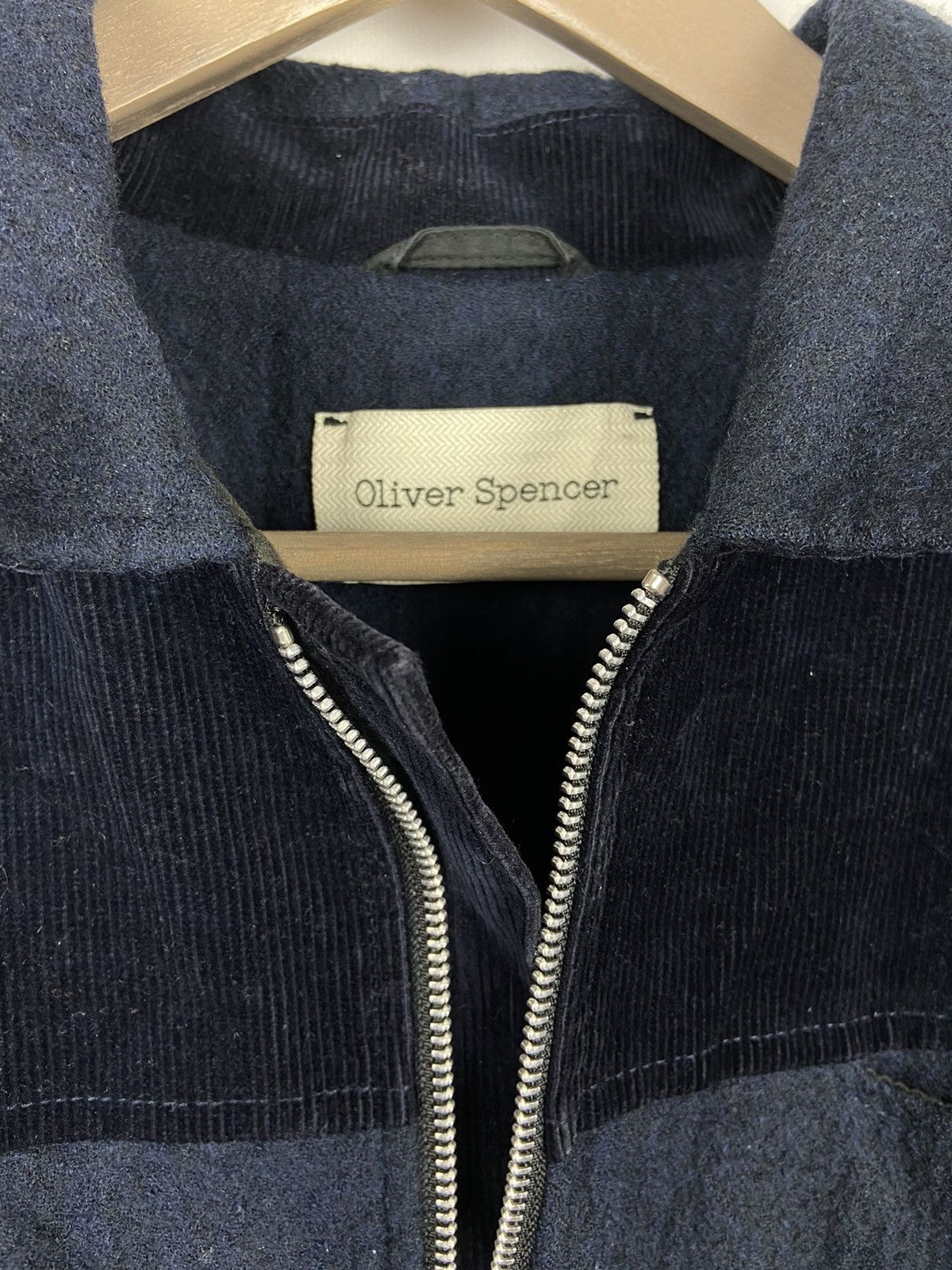 Designer × Oliver Spencer Oliver Spencer Corduroy/Wool Zip Up Jacket Blue Men Size US S / EU 44-46 / 1 - 8 Thumbnail