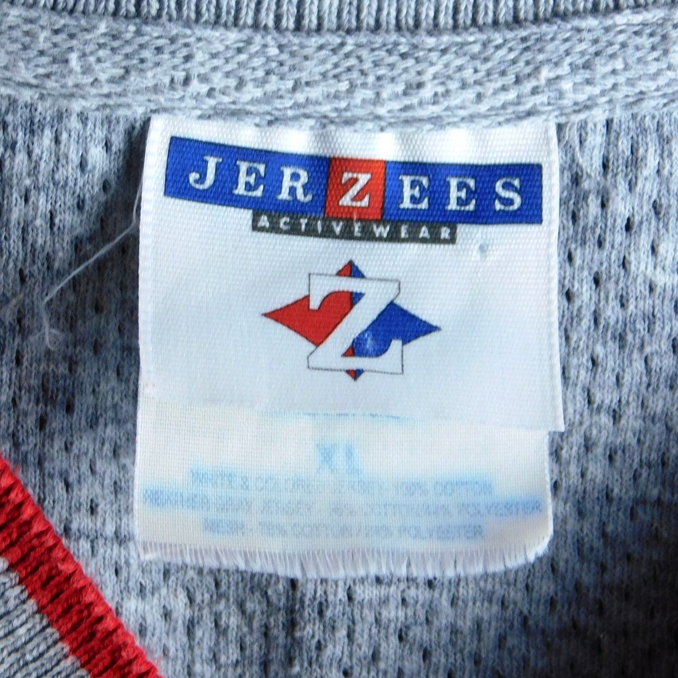 Jerzees 90s Jerzees Athletic Jersey T Shirt Size XL Gray Red Black Size US XL / EU 56 / 4 - 3 Thumbnail