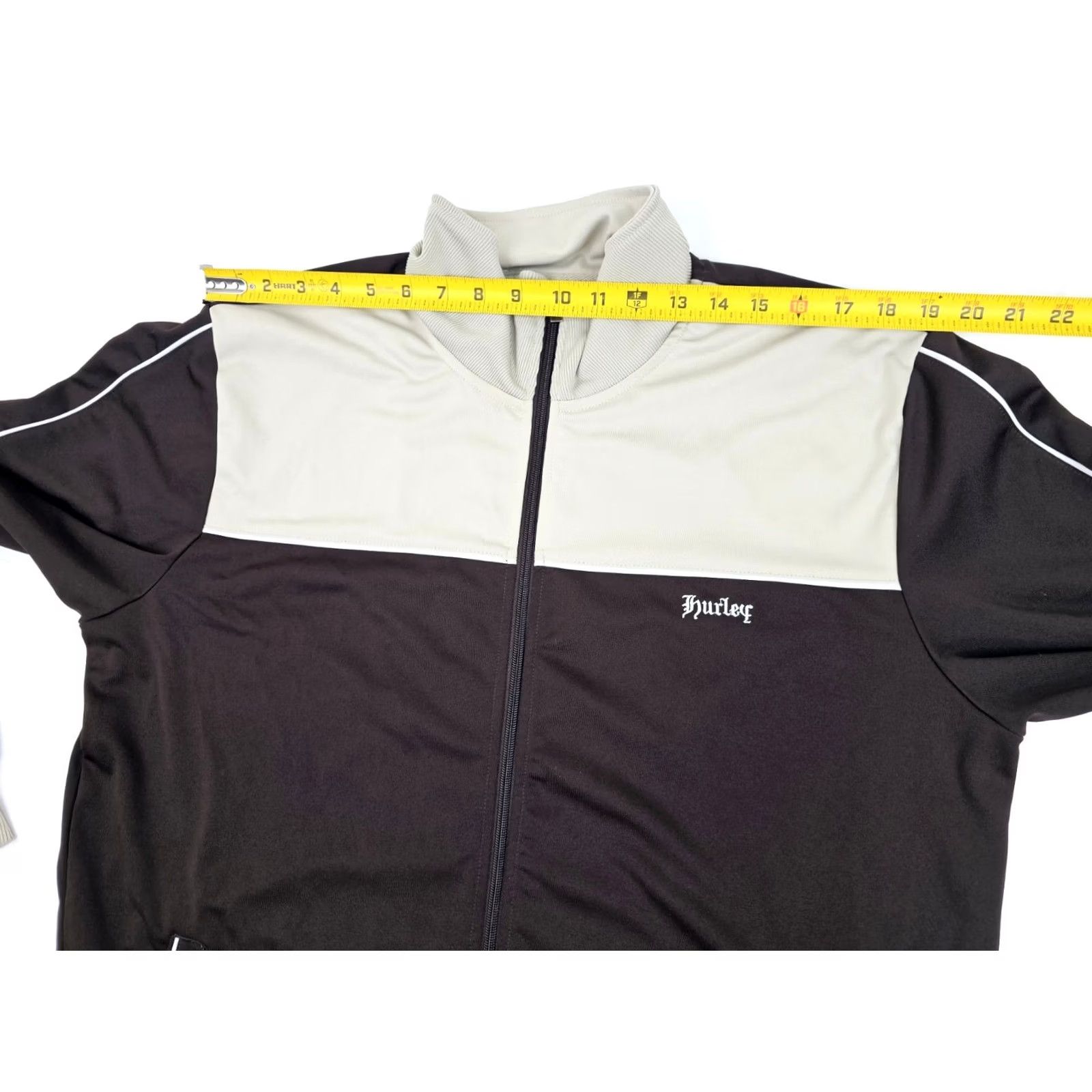 Hurley Hurley Y2K Full Zip Jacket Sweater Embroidered Logo Mens XL Beige Brown EUC Size US XL / EU 56 / 4 - 7 Thumbnail