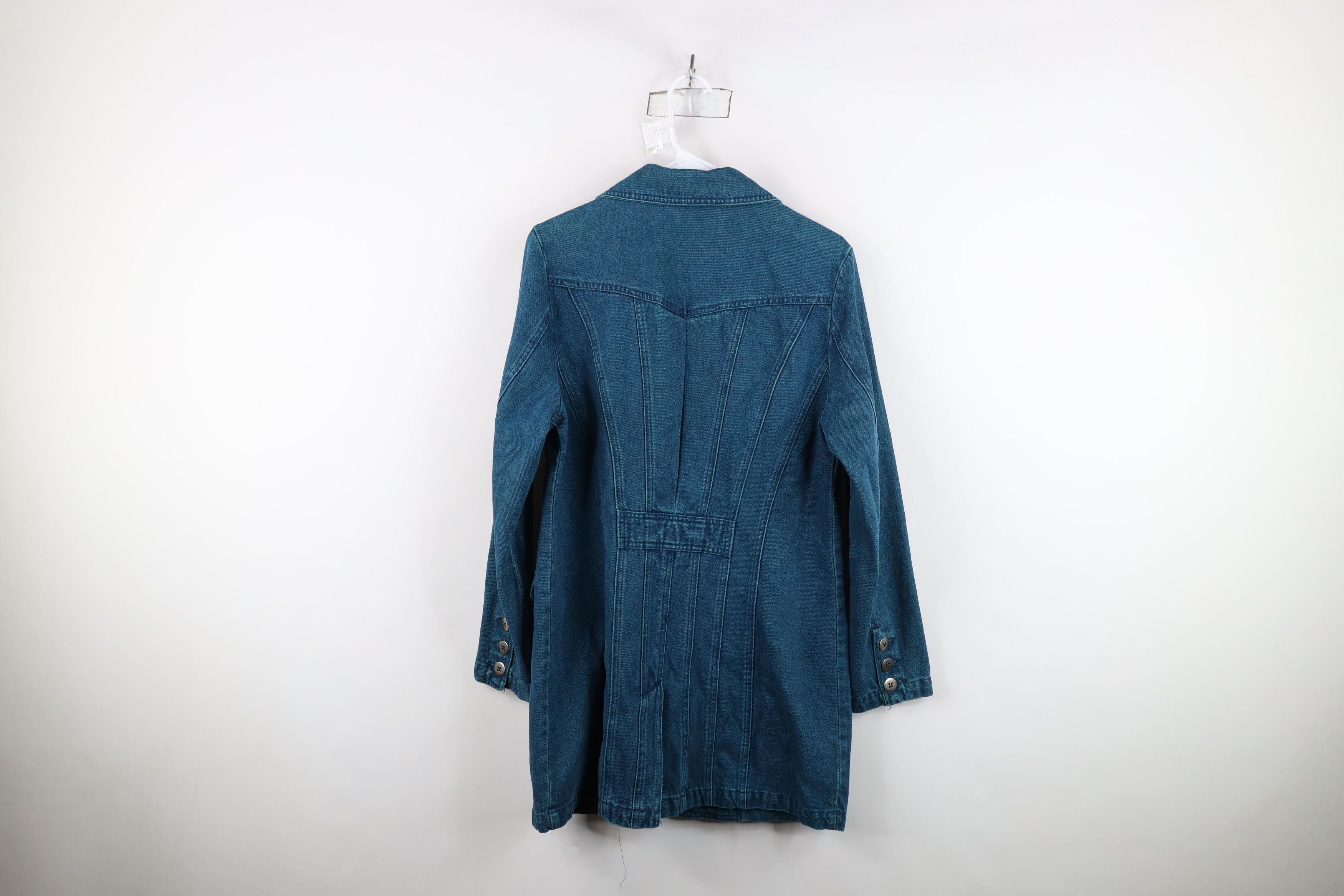 Vintage Vintage 90s Streetwear Stonewashed Denim Jean Blazer Jacket Size M / US 6-8 / IT 42-44 - 13 Thumbnail
