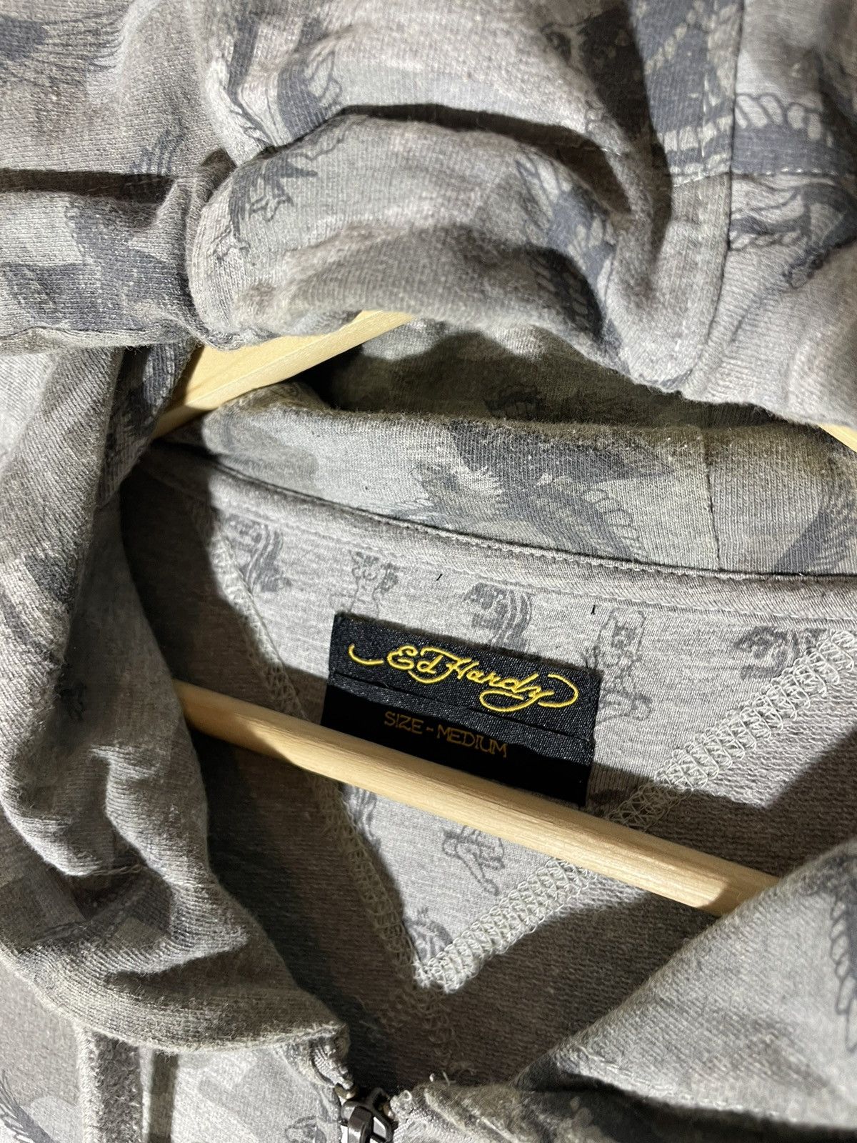 Ed Hardy × Vintage Ed hardy vintage streetwear zip hoodie Size US M / EU 48-50 / 2 - 7 Thumbnail