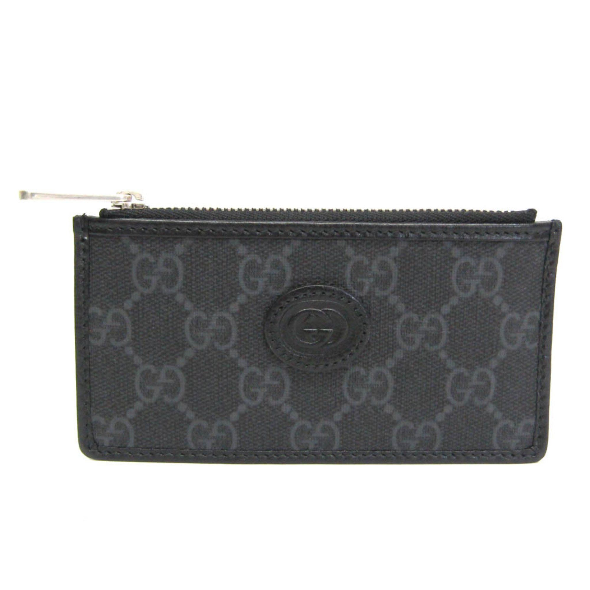 Gucci Gucci Interlocking G 697717 Leather GG Supreme Card Case Black Size ONE SIZE - 1 Thumbnail