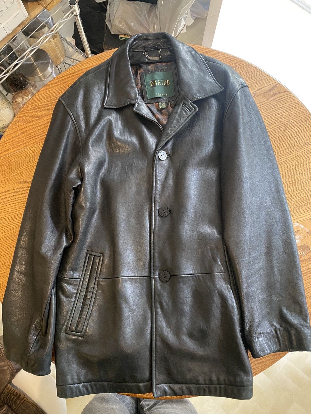 Danier Leather Black cheapest Coat (L)