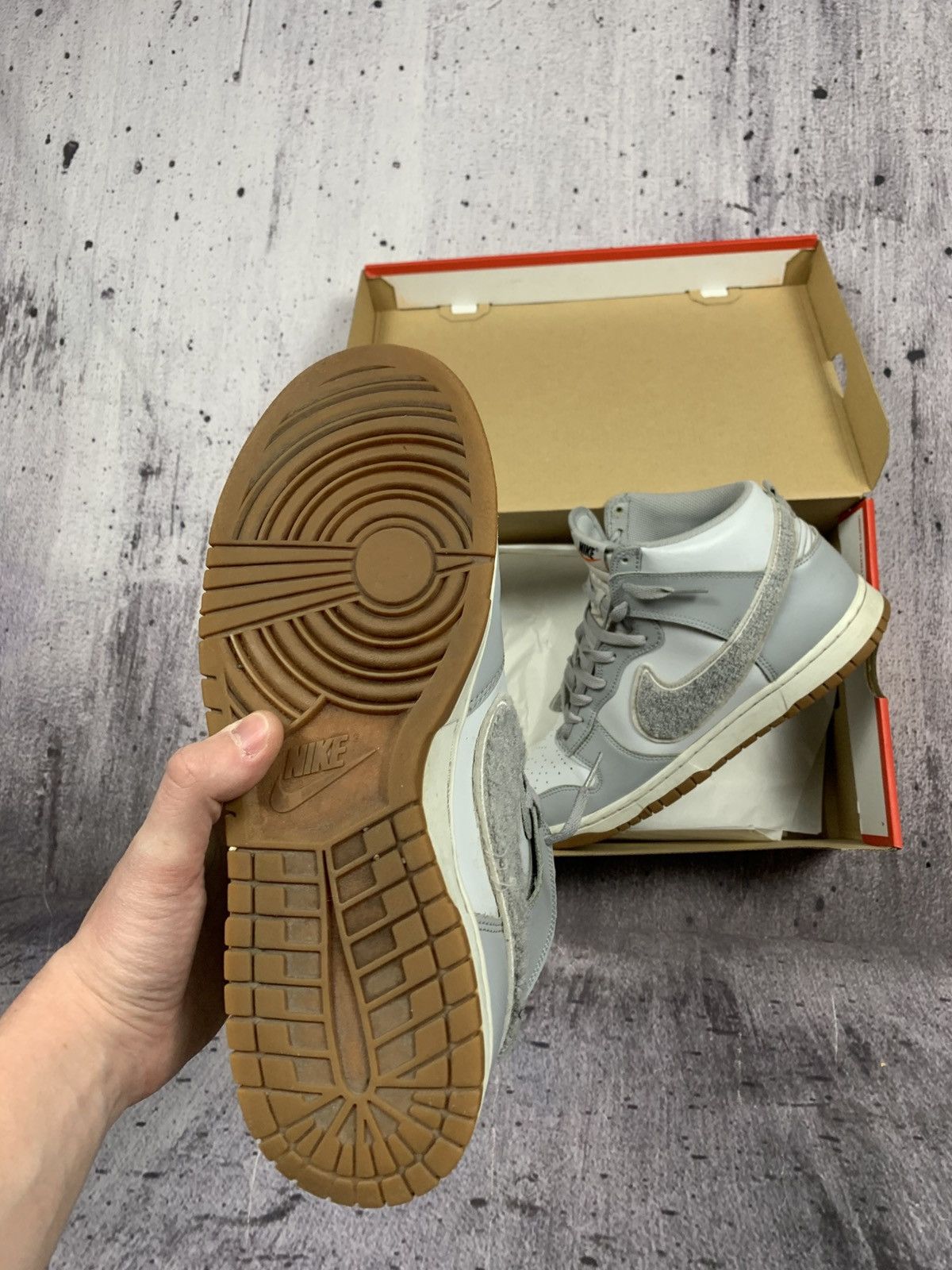 Nike × Vintage Nike Dunk Hi Retro University Vintage Streetwear Sk8 Style Size US 10.5 / EU 43-44 - 16 Thumbnail