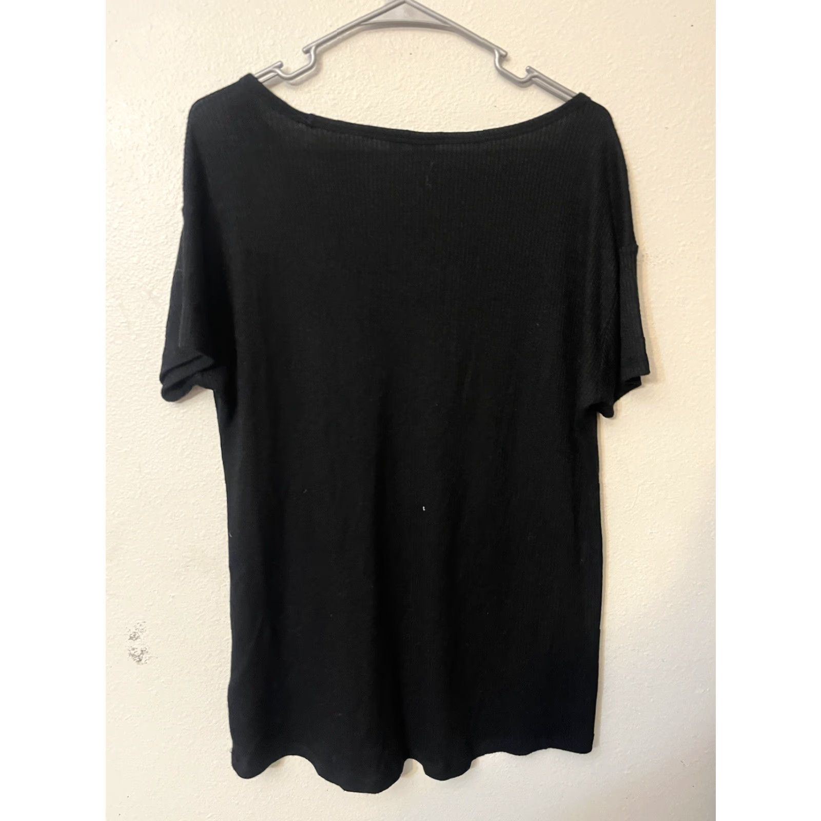 Gap VINTAGE Gap T Shirt Womens Small Black Solid V Neck Cotton Solid Size S / US 4 / IT 40 - 3 Thumbnail