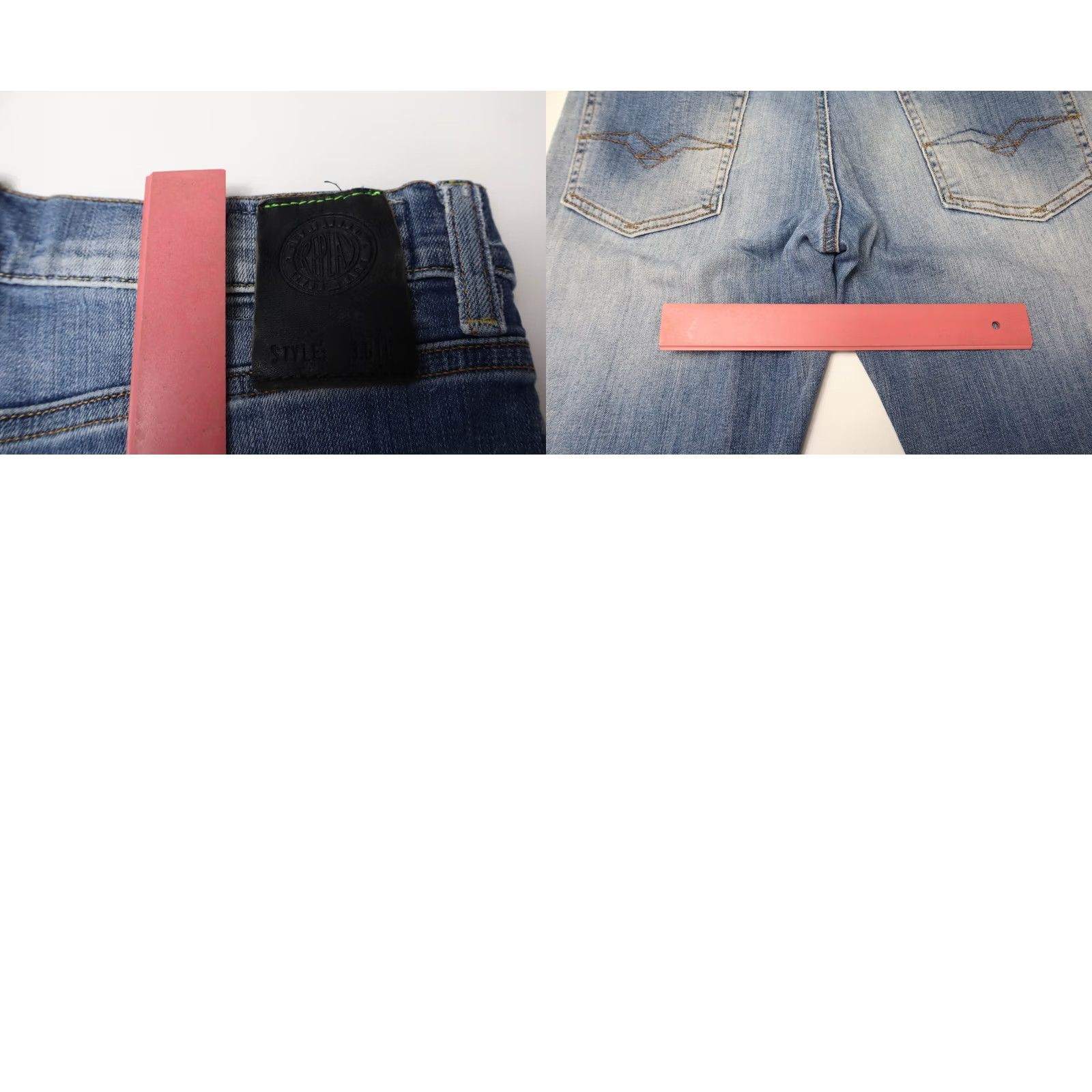 Replay REPLAY Slimpar Jeans Men's W33/L32 Slim Fit Faded Whiskered Blue Denim Zip Fly Size US 33 - 9 Thumbnail