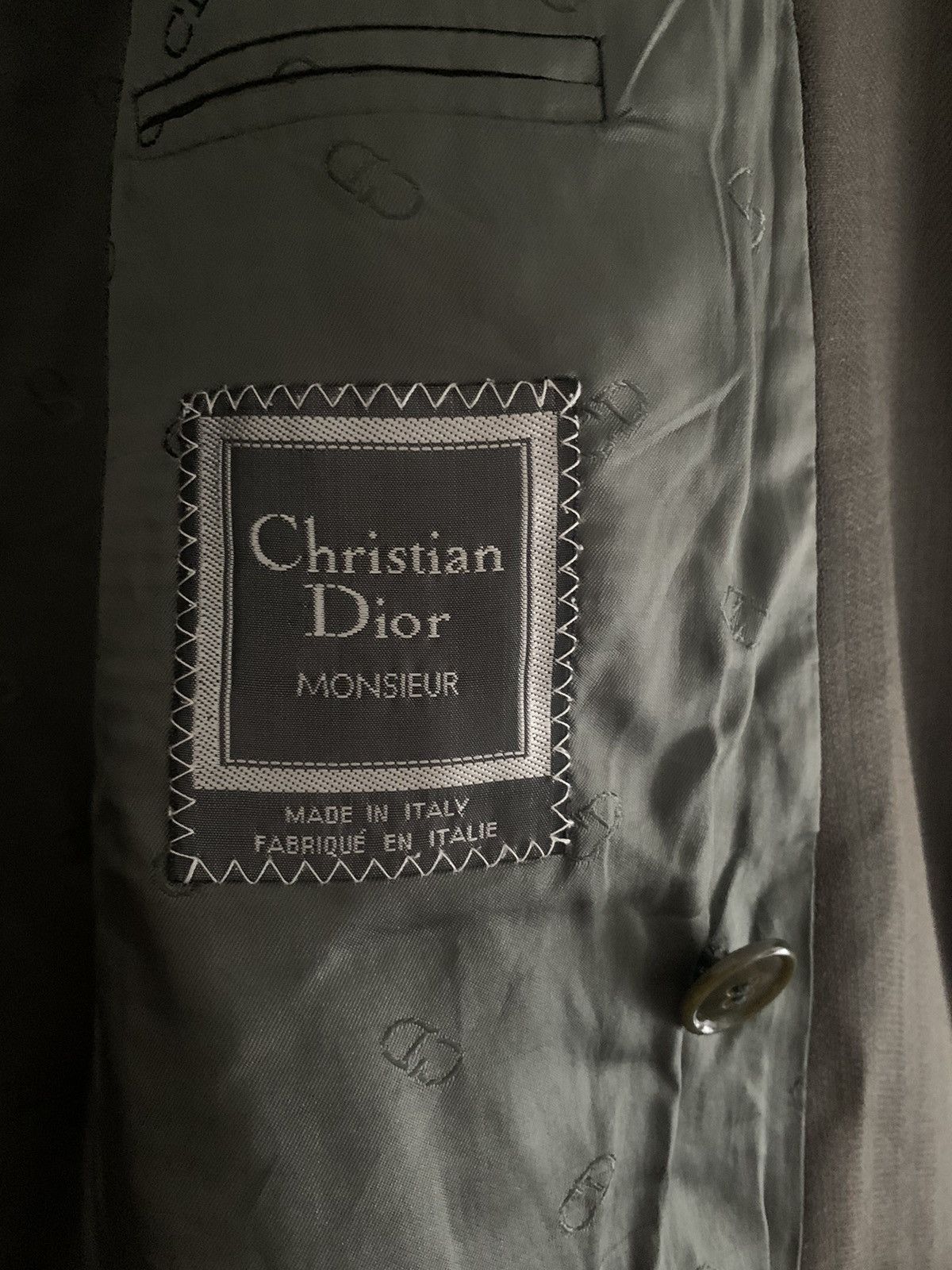 Christian Dior Monsieur × Dior × Vintage 90s Vintage Christian Dior Monsieur Double-Row Wool Blazer Size 54R - 2 Thumbnail