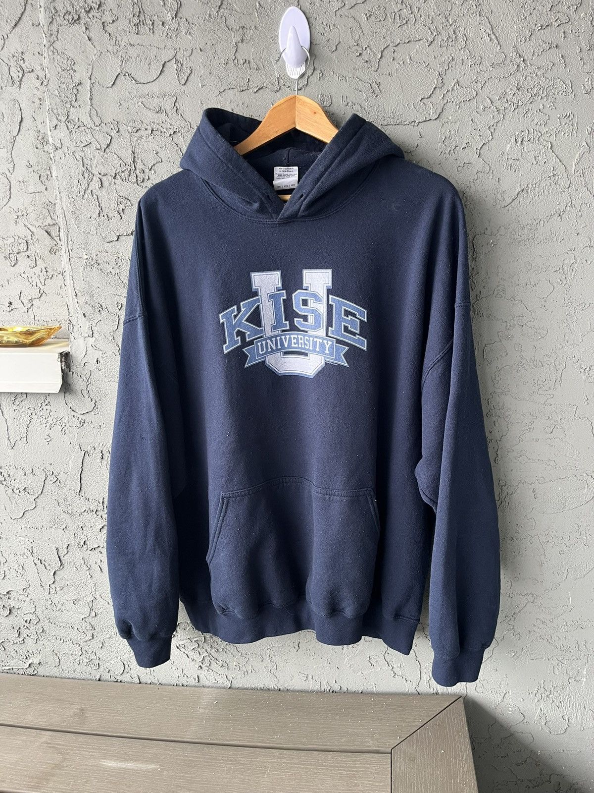 Vintage Vintage KISE University Logo Hoodie Sweatshirt XXL Size US XXL / EU 58 / 5 - 1 Thumbnail