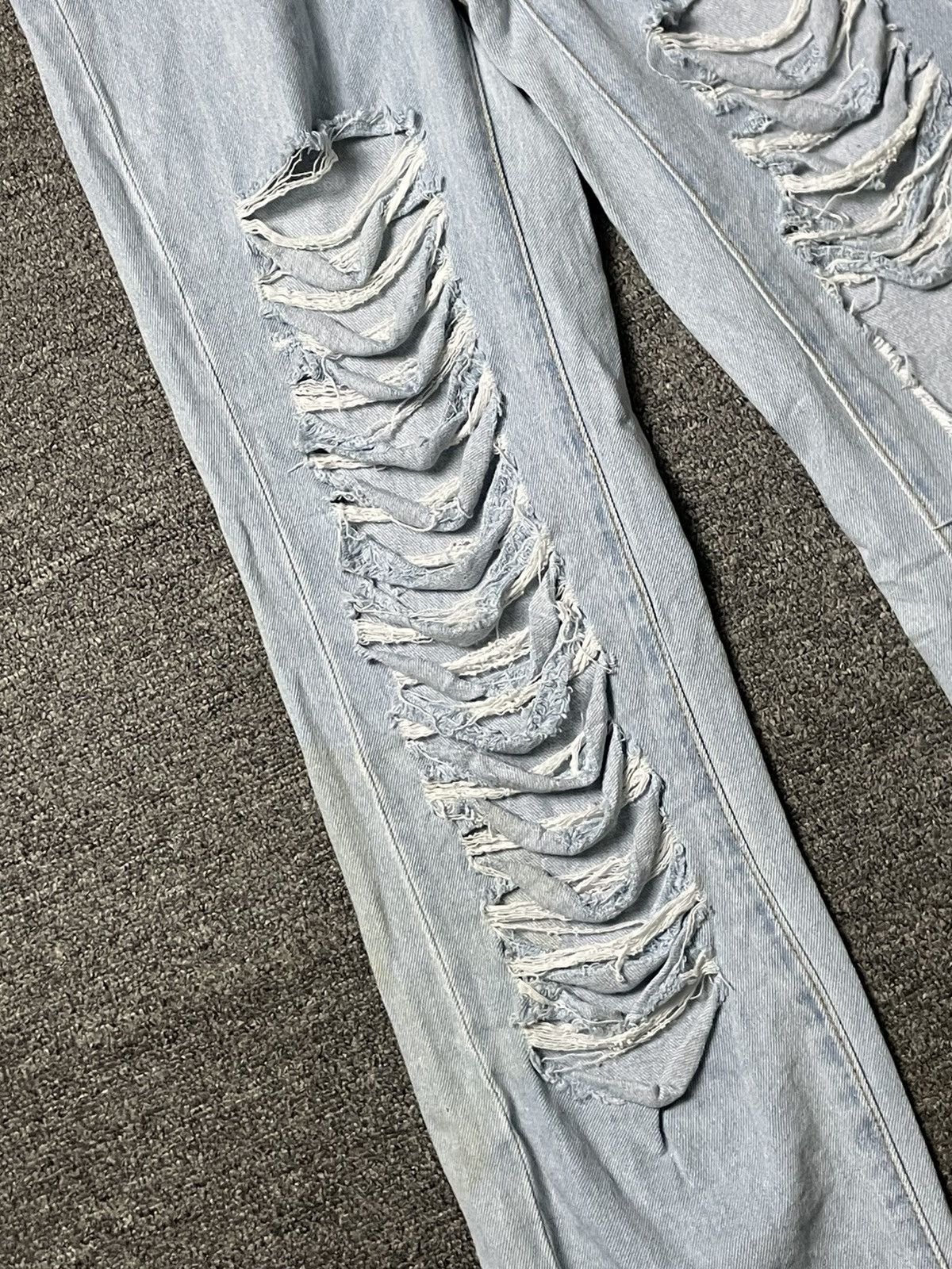 Japanese Brand WEGO Brand Destroyed Denim Jeans (62) Size US 26 / EU 42 - 4 Thumbnail