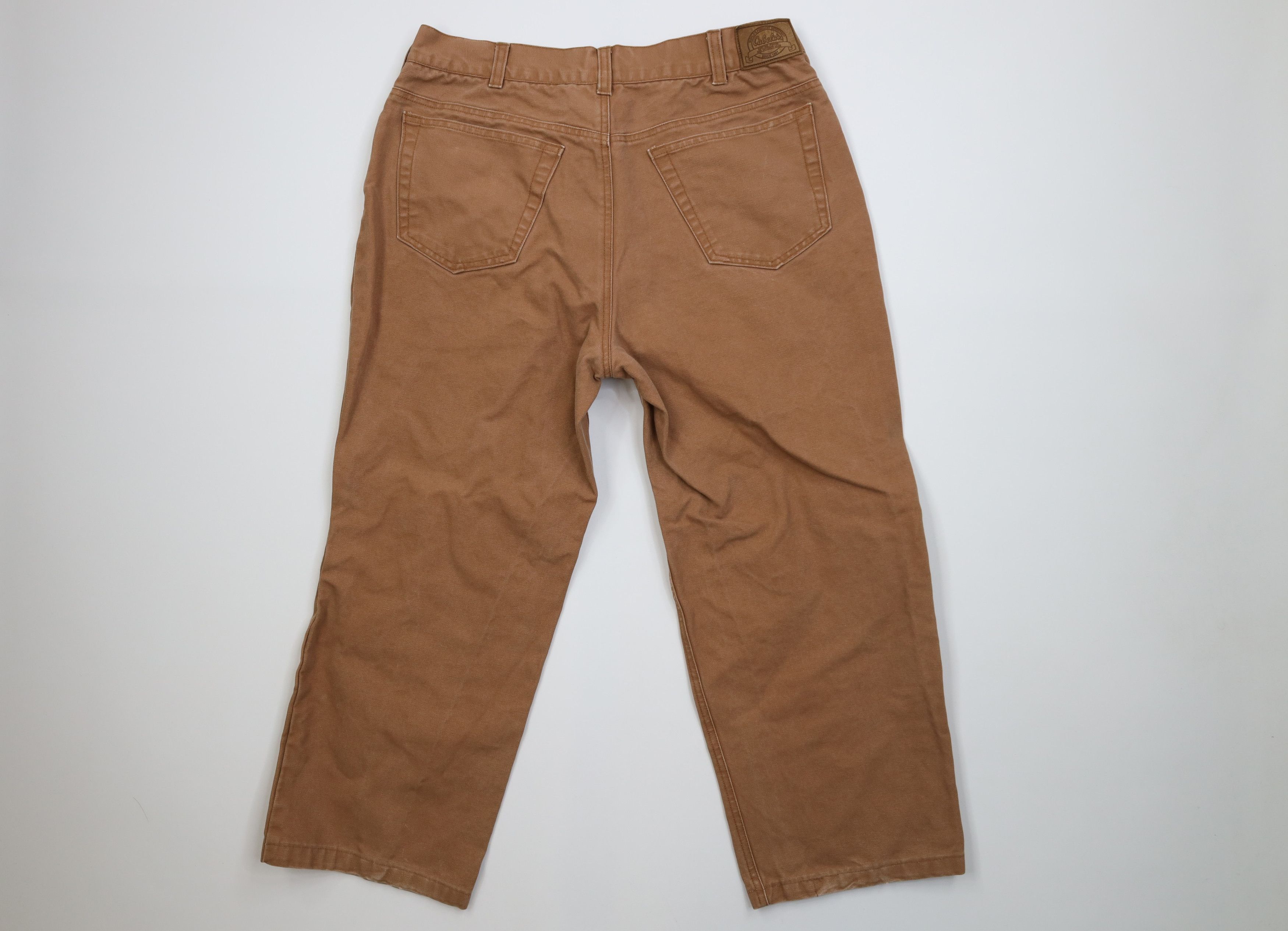 Cabelas Vintage 90s Cabelas Canvas Wide Leg Pants Brown Cotton Size US 32 / EU 48 - 10 Thumbnail