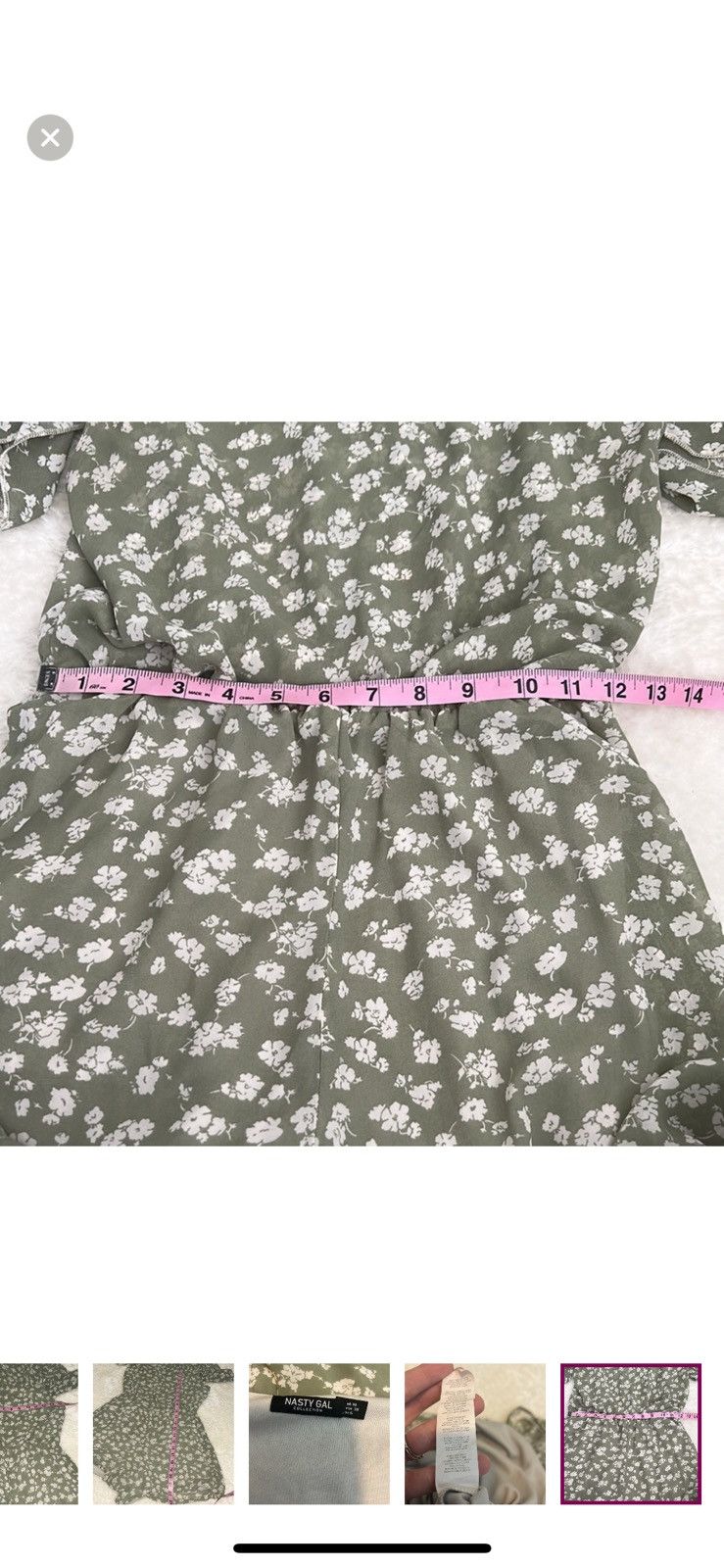 Nasty Gal Nasty gal floral draped romper size 6 Size 28" / US 6 / IT 42 - 8 Thumbnail
