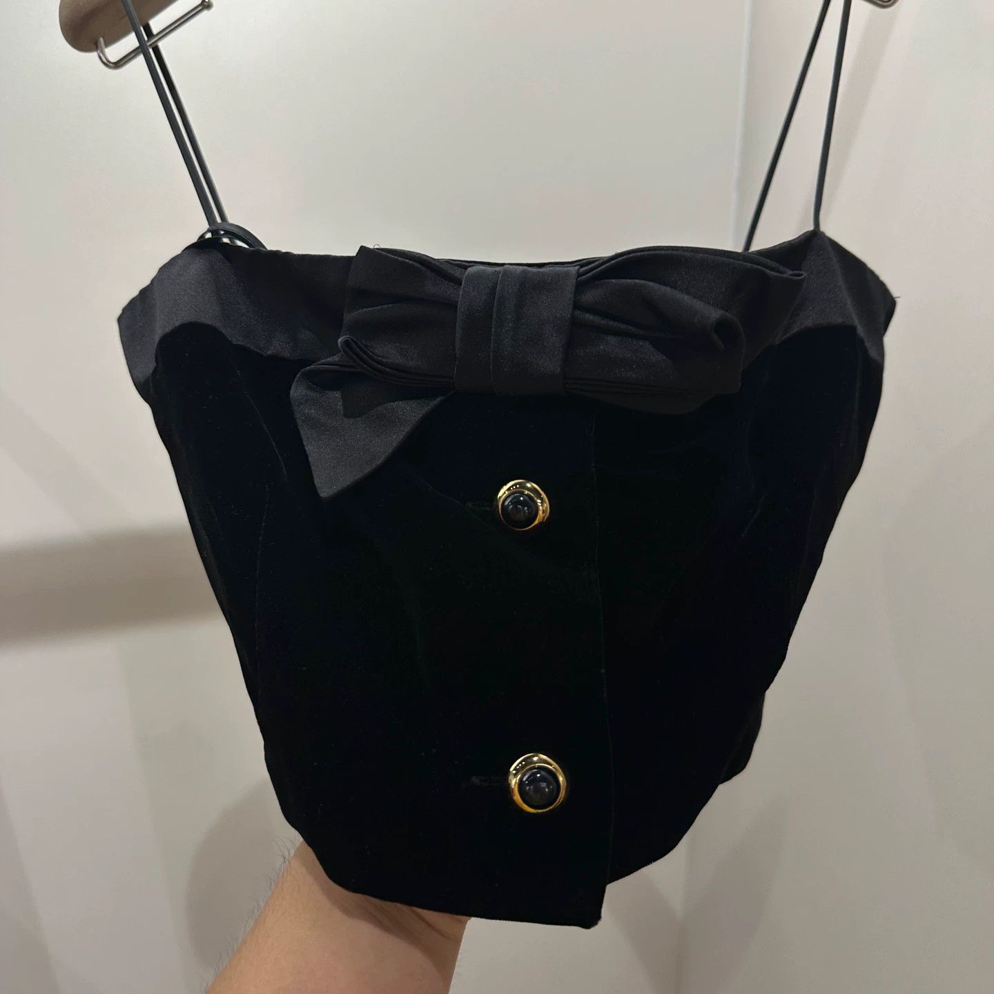 Miu Miu MIU MIU Bow Velvet Logo Camisole Size 38 Viscose Size XS / US 0-2 / IT 36-38 - 6 Thumbnail
