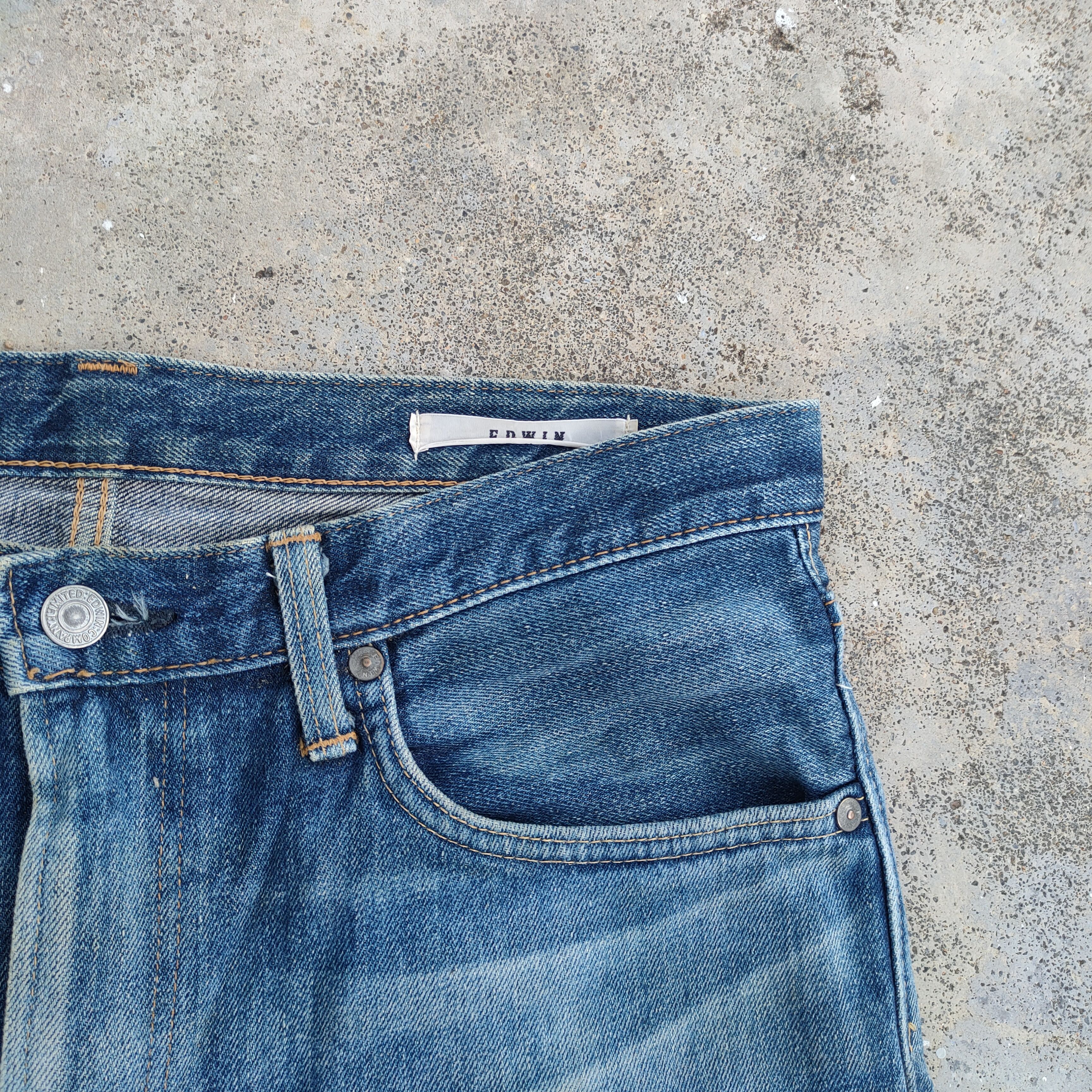 Edwin Vintage Edwin faded distressed jeans denim pants Size US 34 / EU 50 - 8 Thumbnail