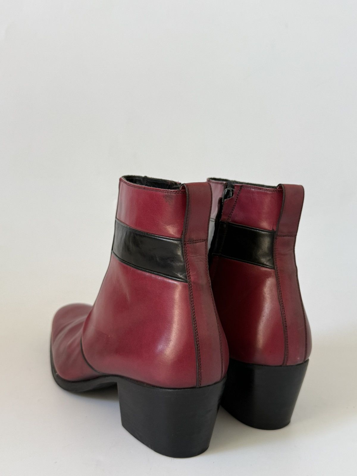 Dior Dior Homme by Hedi Slimane A/W07 “Navigate” Red Cuban Boots Size US 6.5 / EU 39-40 - 6 Thumbnail