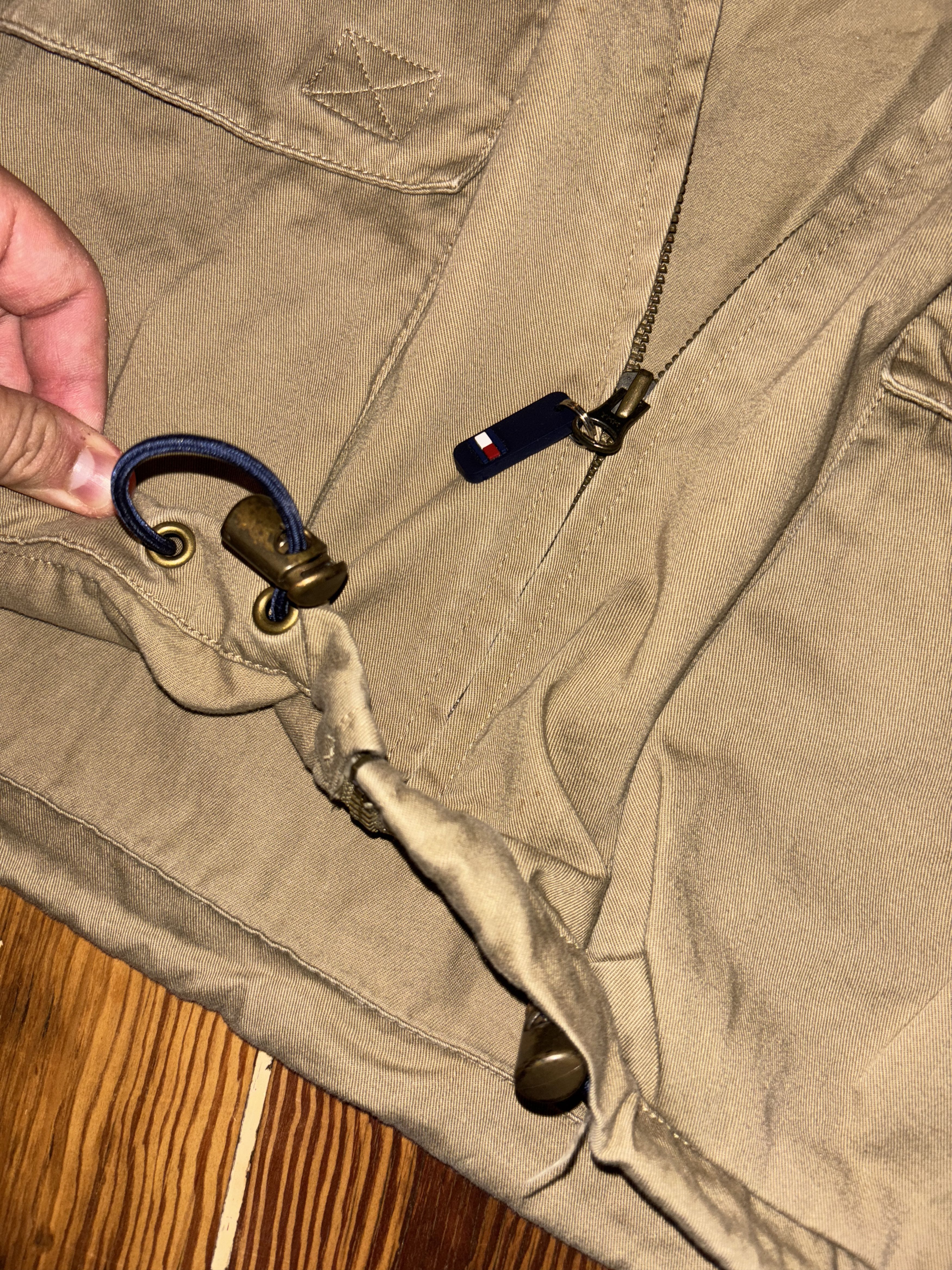 Tommy Hilfiger Distressed 90s Tommy Hilfiger Khaki Vintage Jacket Size US L / EU 52-54 / 3 - 5 Thumbnail