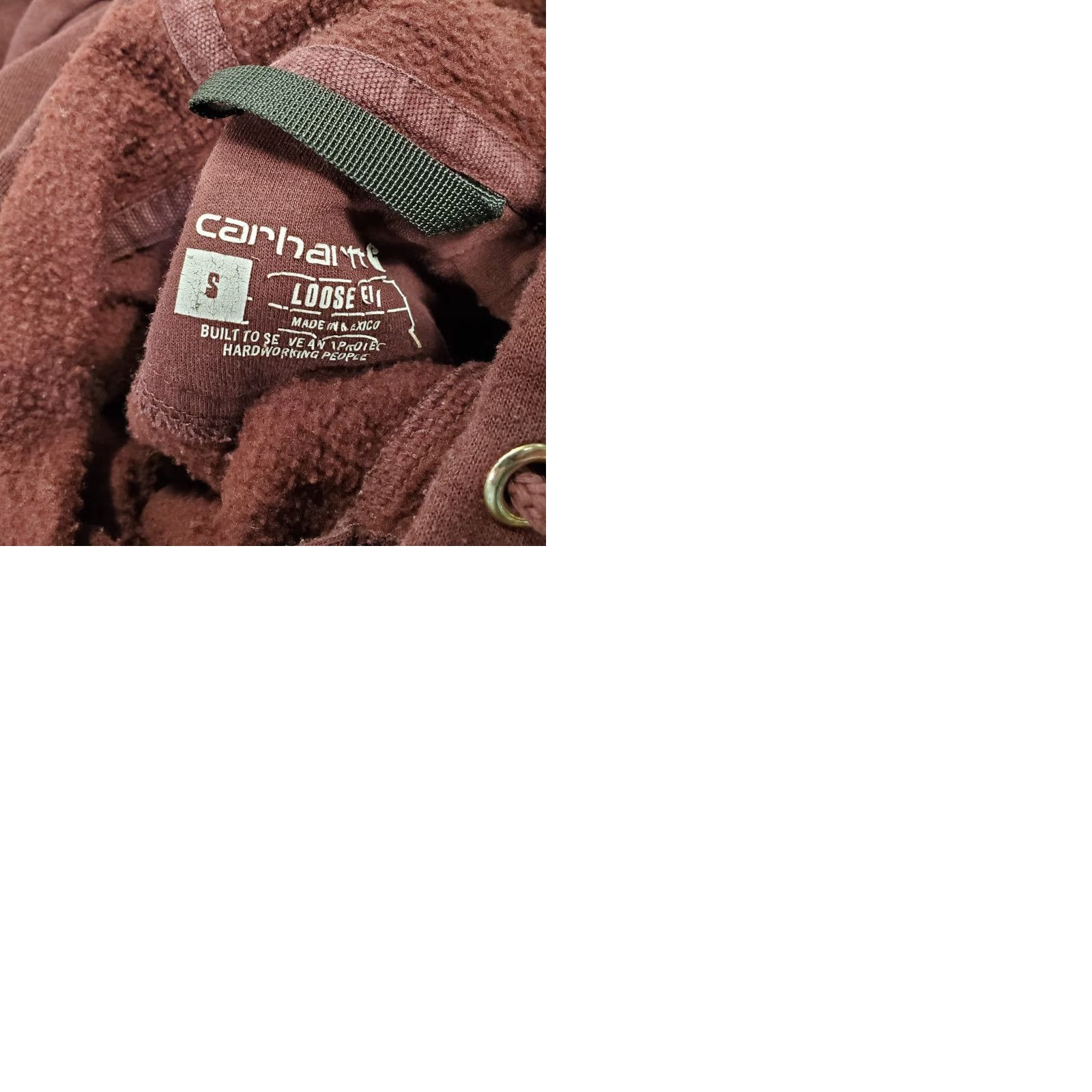 Carhartt VINTAGE Carhartt Hoodie Mens Small Maroon Red Sweatshirt Pullover Loose Fit 105496 PRT Size US S / EU 44-46 / 1 - 9 Thumbnail