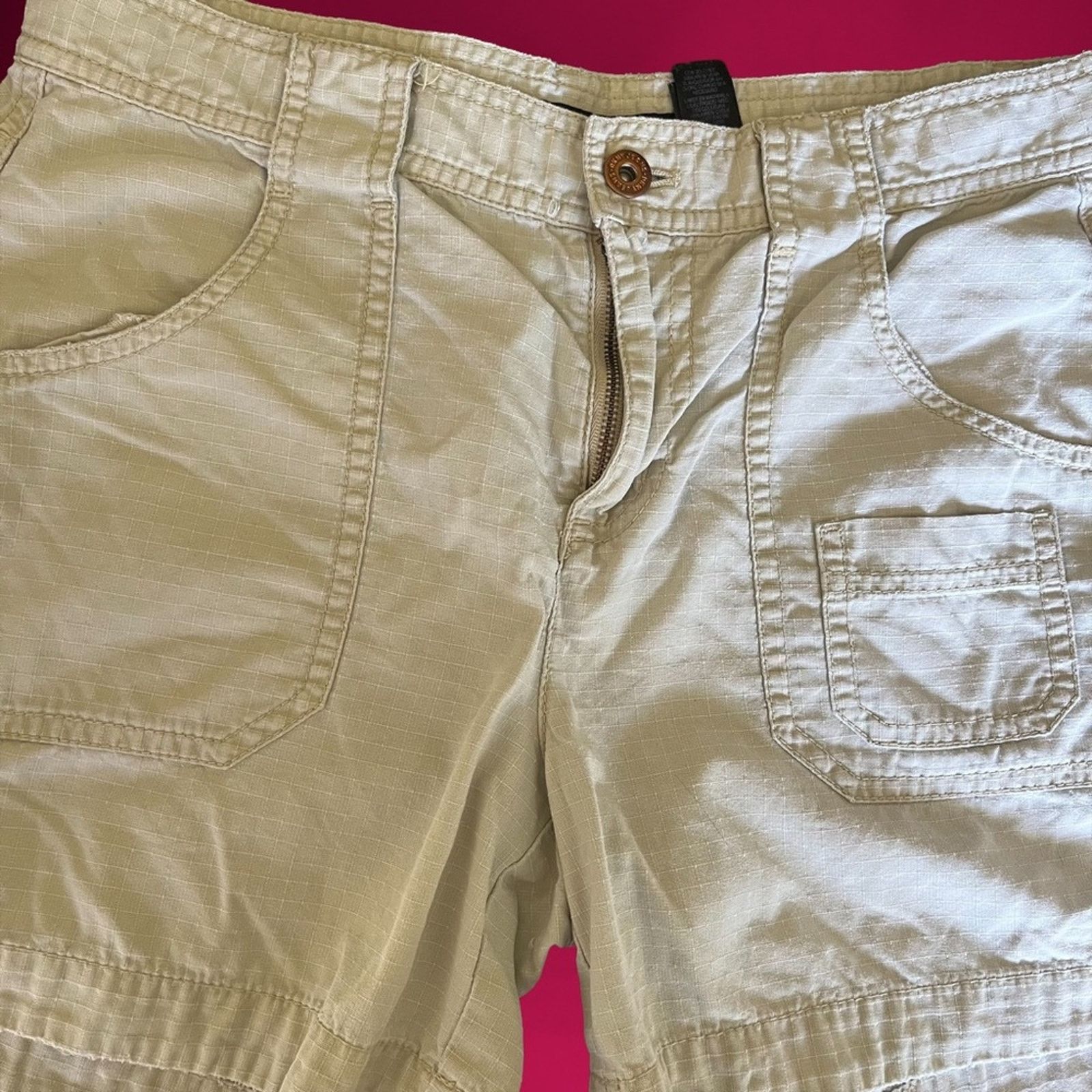 DKNY Vintage Y2K DKNY Cargo Mom Golf Shorts 100% Cotton Preppy Size 27" / US 4 / IT 40 - 2 Thumbnail