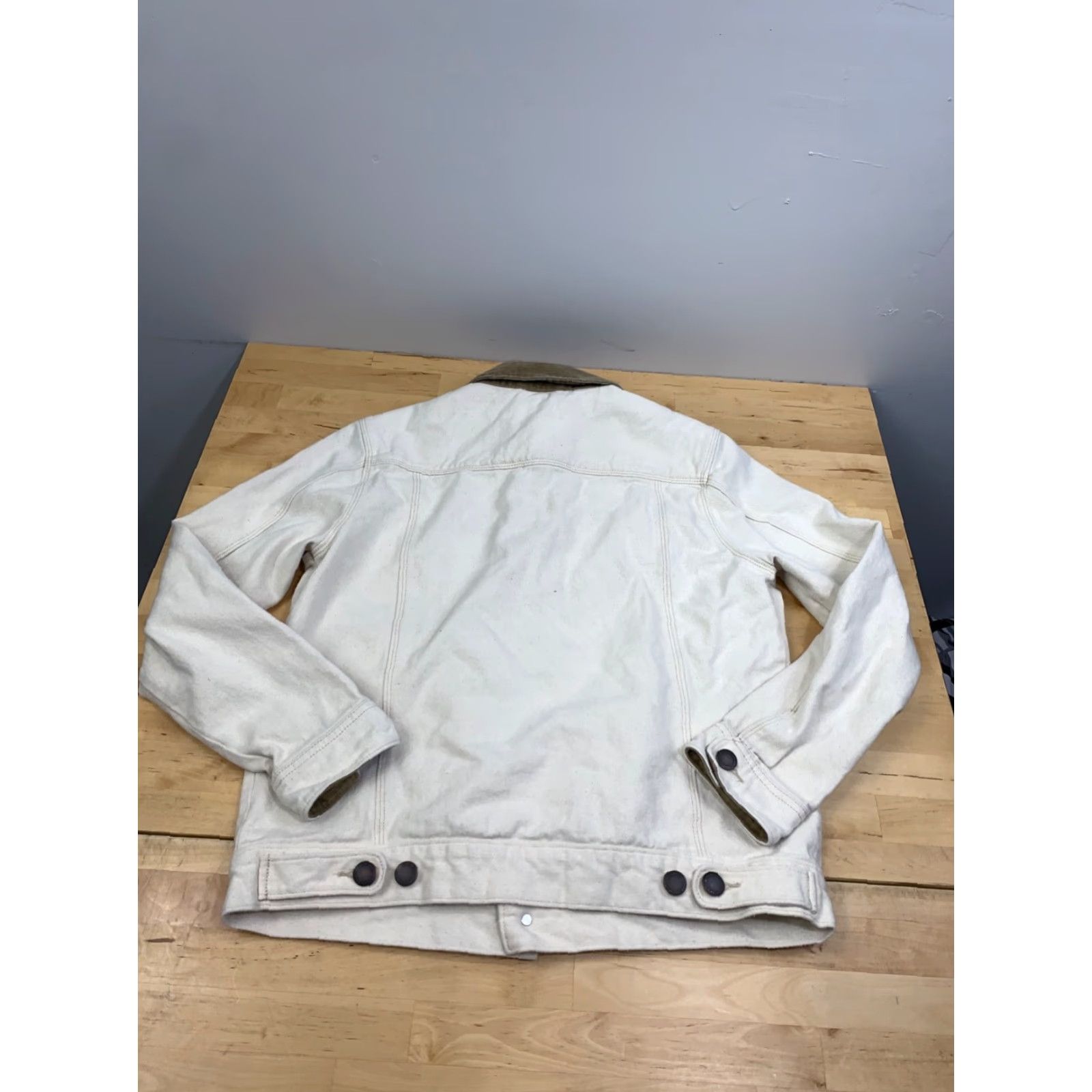Vintage VINTAGE Jeremiah Trucker Jacket Mens S Beige Casual Button Size US S / EU 44-46 / 1 - 7 Thumbnail