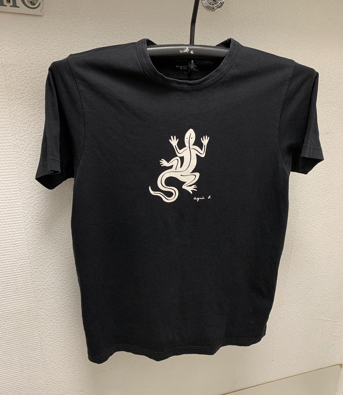 agnes b. Agnes home Paris black t-shirt iguana S size Size US S / EU 44-46 / 1 - 1 Thumbnail