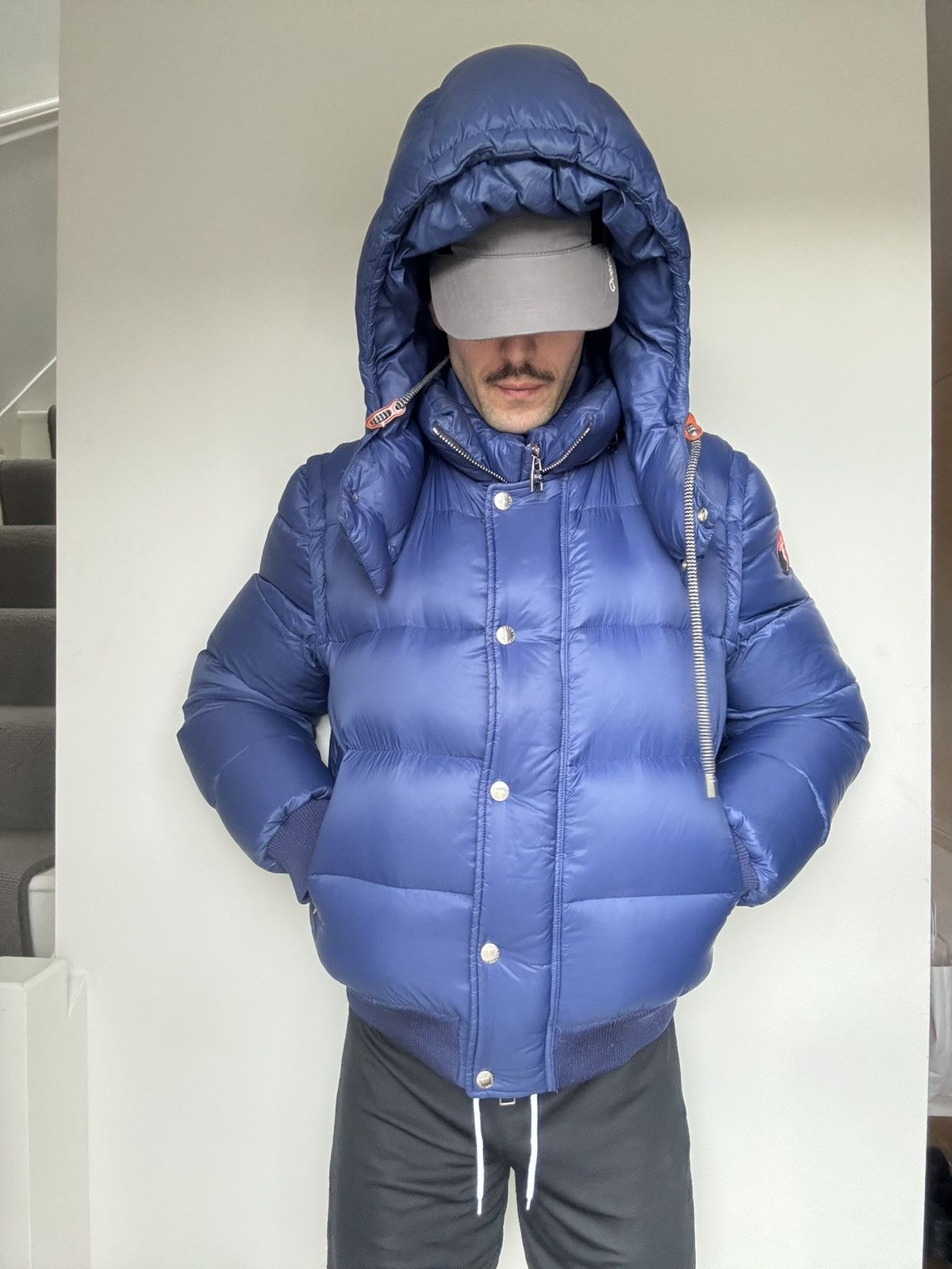 Alexander McQueen Alexander McQueen Dancing Skeleton Blue Puffer Jacket Size US XXL / EU 58 / 5 - 12 Thumbnail