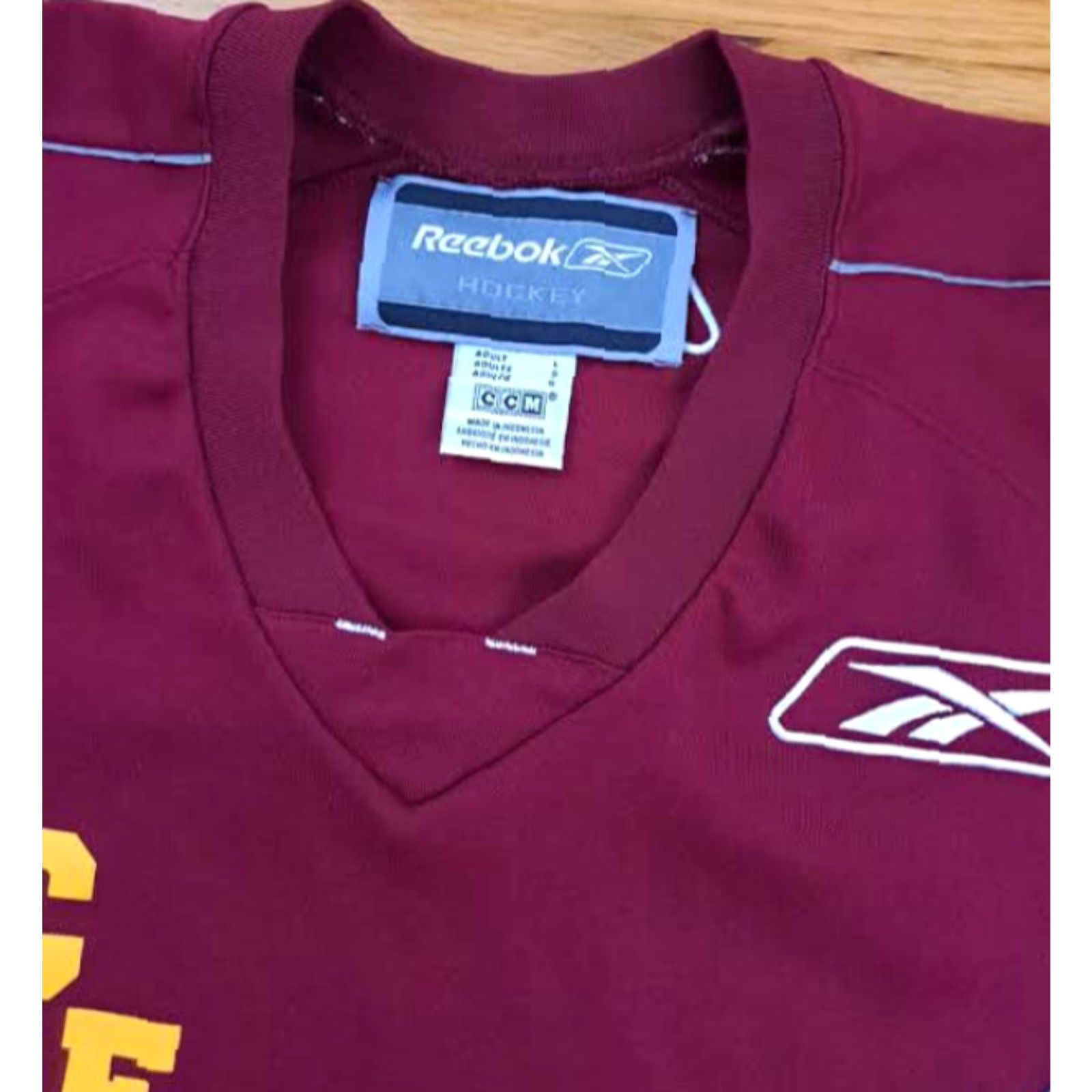 Reebok Reebok Central Michigan Chippewas Printed Hockey Jersey L Men Burgundy Microfiber Pullover Sweatshirt Size Large Size US L / EU 52-54 / 3 - 4 Thumbnail