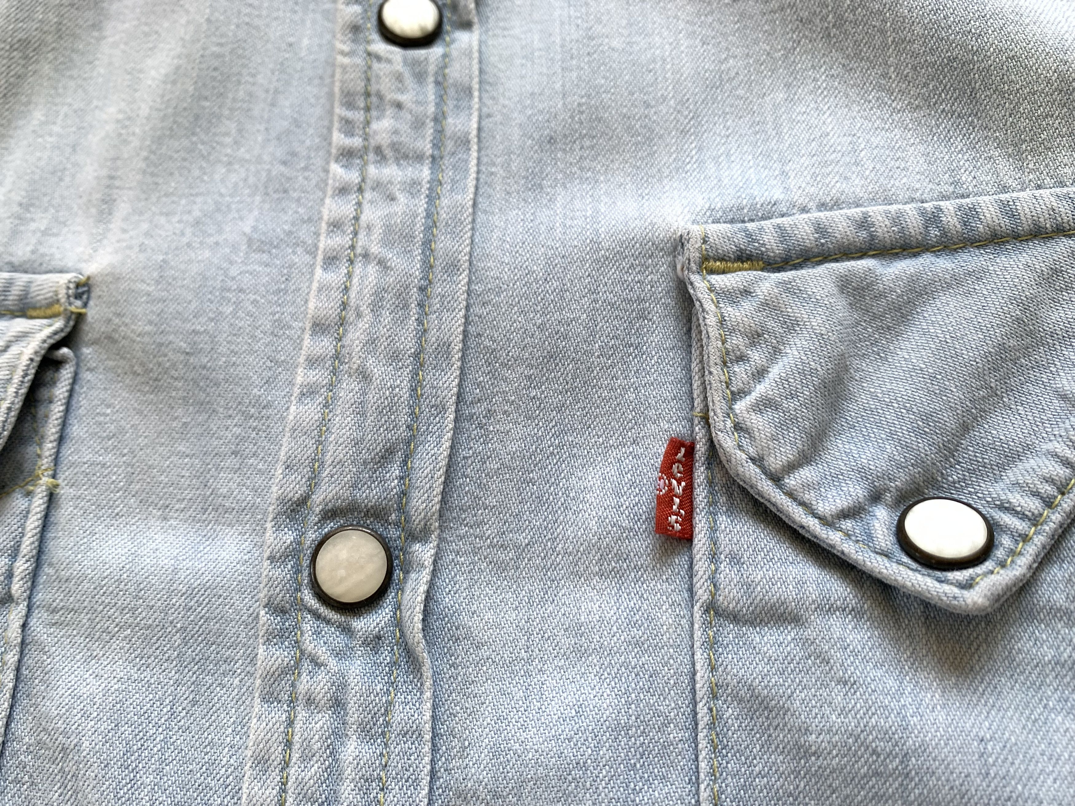 Levi's × Levi's Vintage Clothing × Vintage Levi's Long Sleeve Washed Light Blue Shirt Size US XXL / EU 58 / 5 - 5 Thumbnail