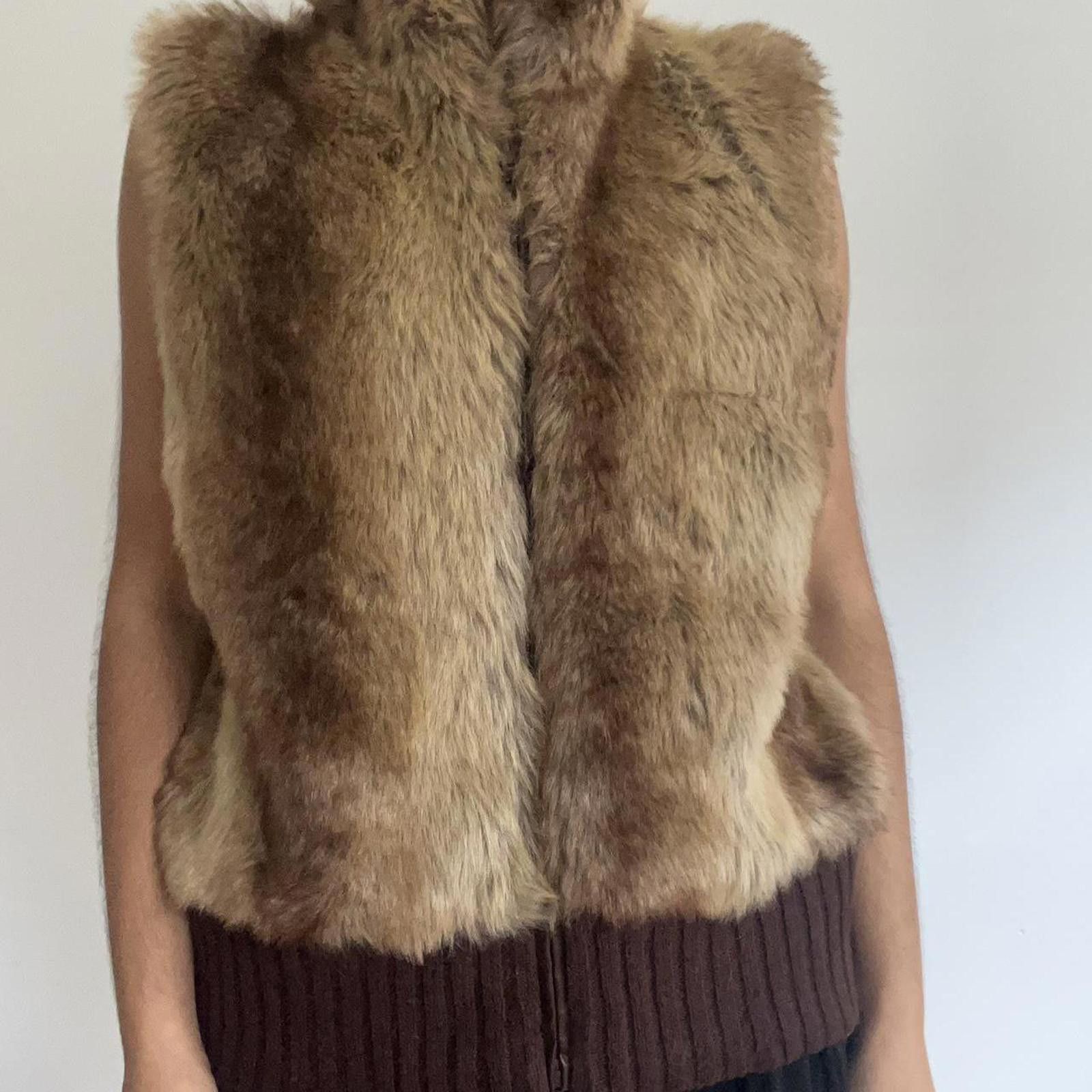 Other Faux fur vest with a high collar and zipper closure Size L / US 10 / IT 46 - 3 Thumbnail
