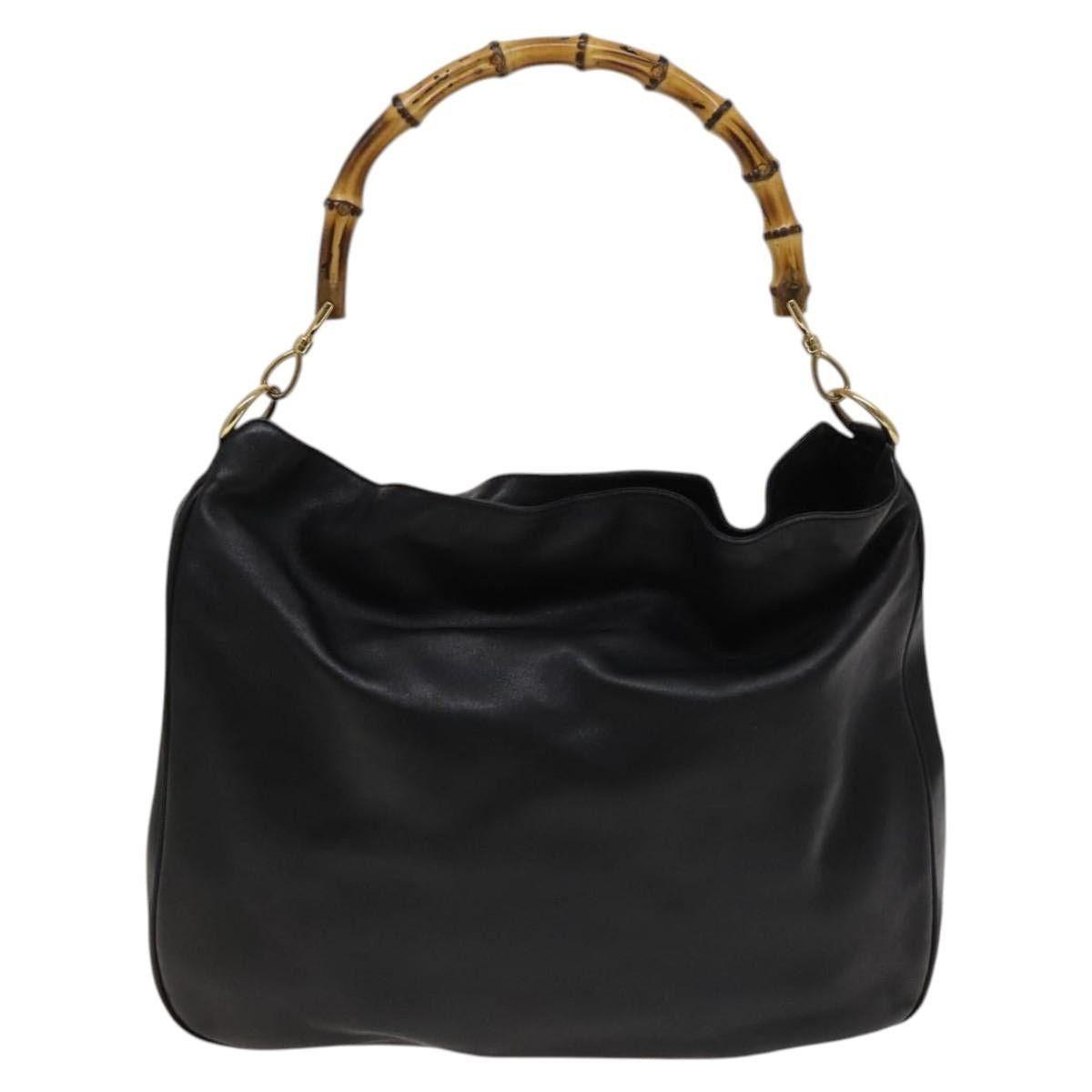 Gucci GUCCI Bamboo Hand Bag Leather Black Gold 001 2058 1577 0 Size ONE SIZE - 3 Thumbnail